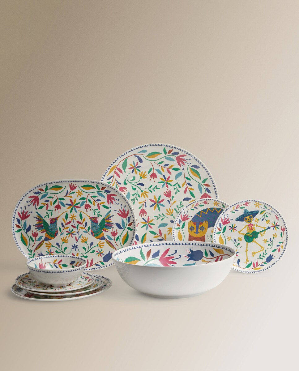 Plato de postre de melamina Jalisco Basics El Corte Inglés Multicolor-6