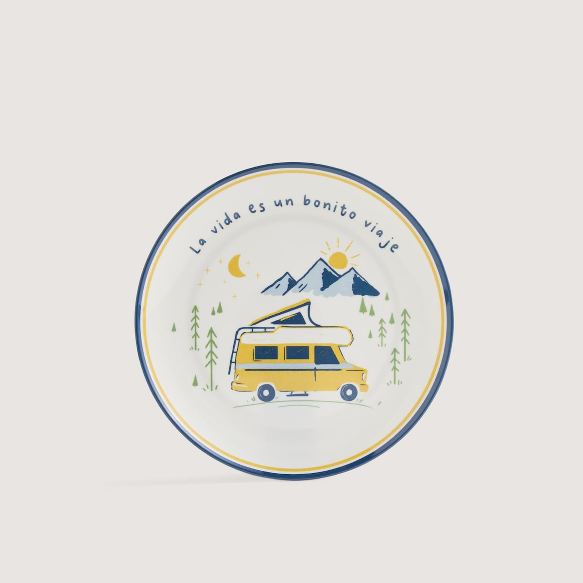 Plato de postre de melamina Viaje Basics El Corte Inglés Multicolor-1