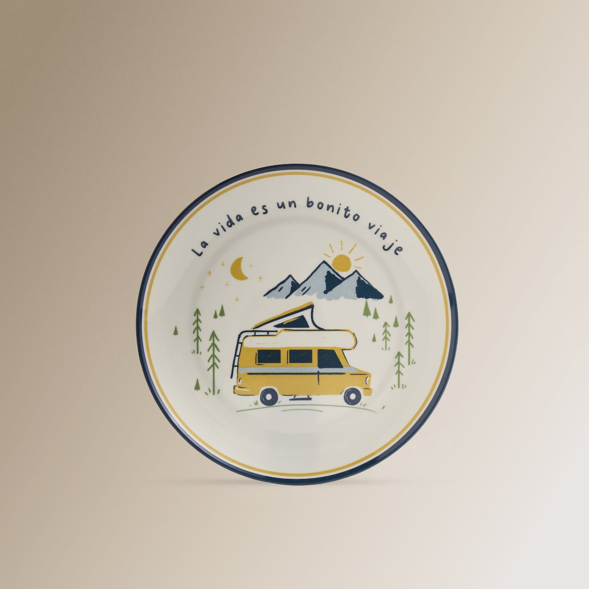 Plato de postre de melamina Viaje Basics El Corte Inglés Multicolor-2