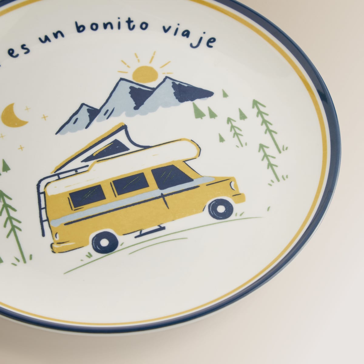 Plato de postre de melamina Viaje Basics El Corte Inglés Multicolor-4