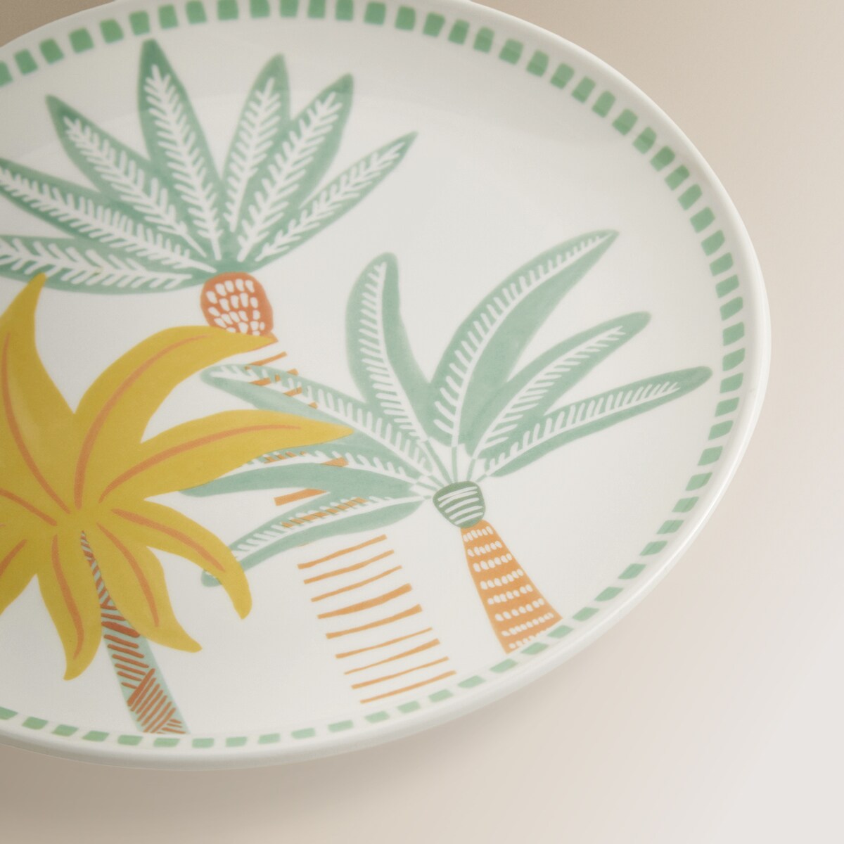 Plato de postre de melamina Tropical Basics El Corte Inglés Multicolor-4