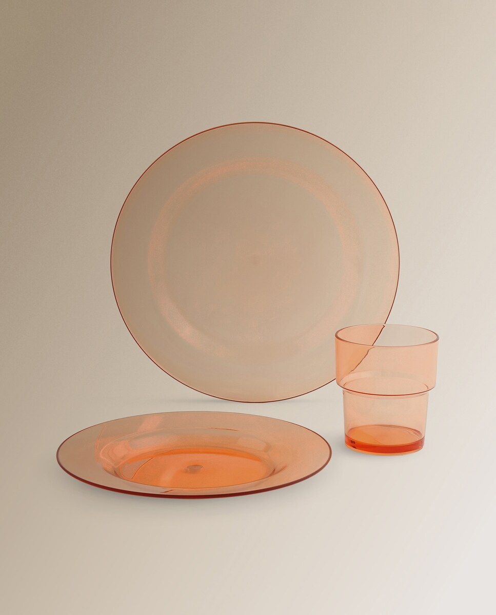 Plato de postre Vintage Basics El Corte Inglés Naranja-5