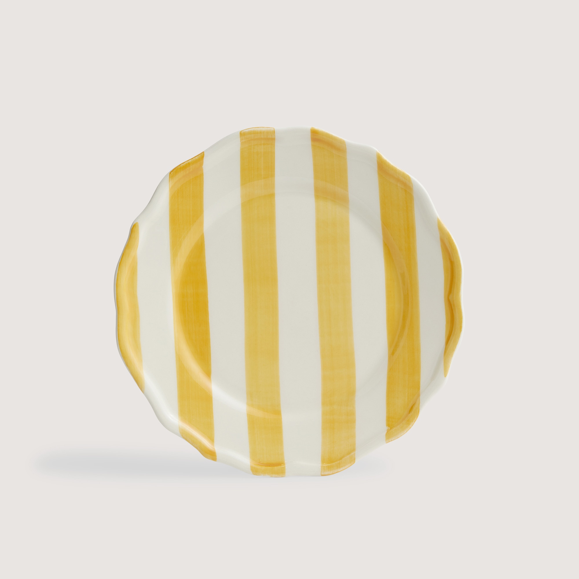 Prato de Sobremesa às Riscas Paradiso Amarelo-1