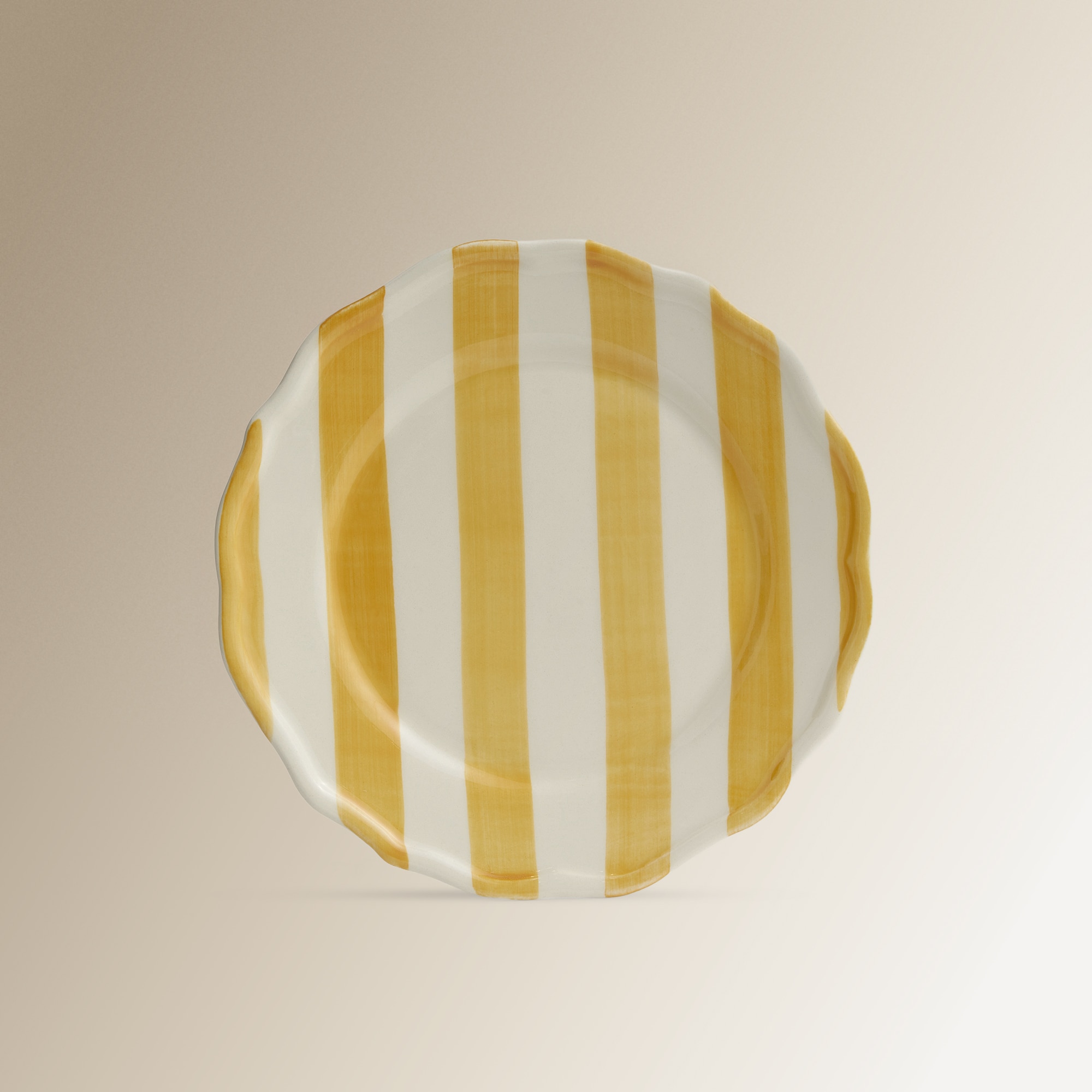 Prato de Sobremesa às Riscas Paradiso Amarelo-2