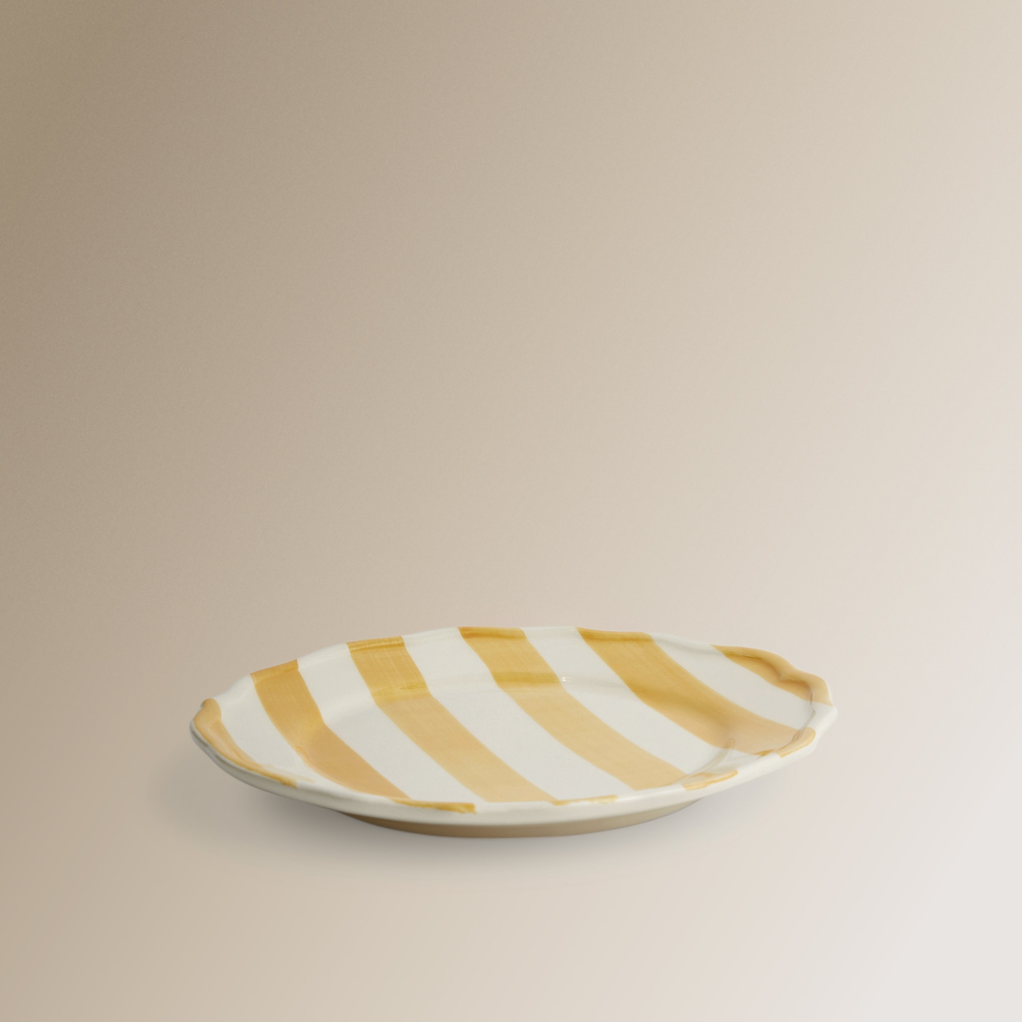 Prato de Sobremesa às Riscas Paradiso Amarelo-3