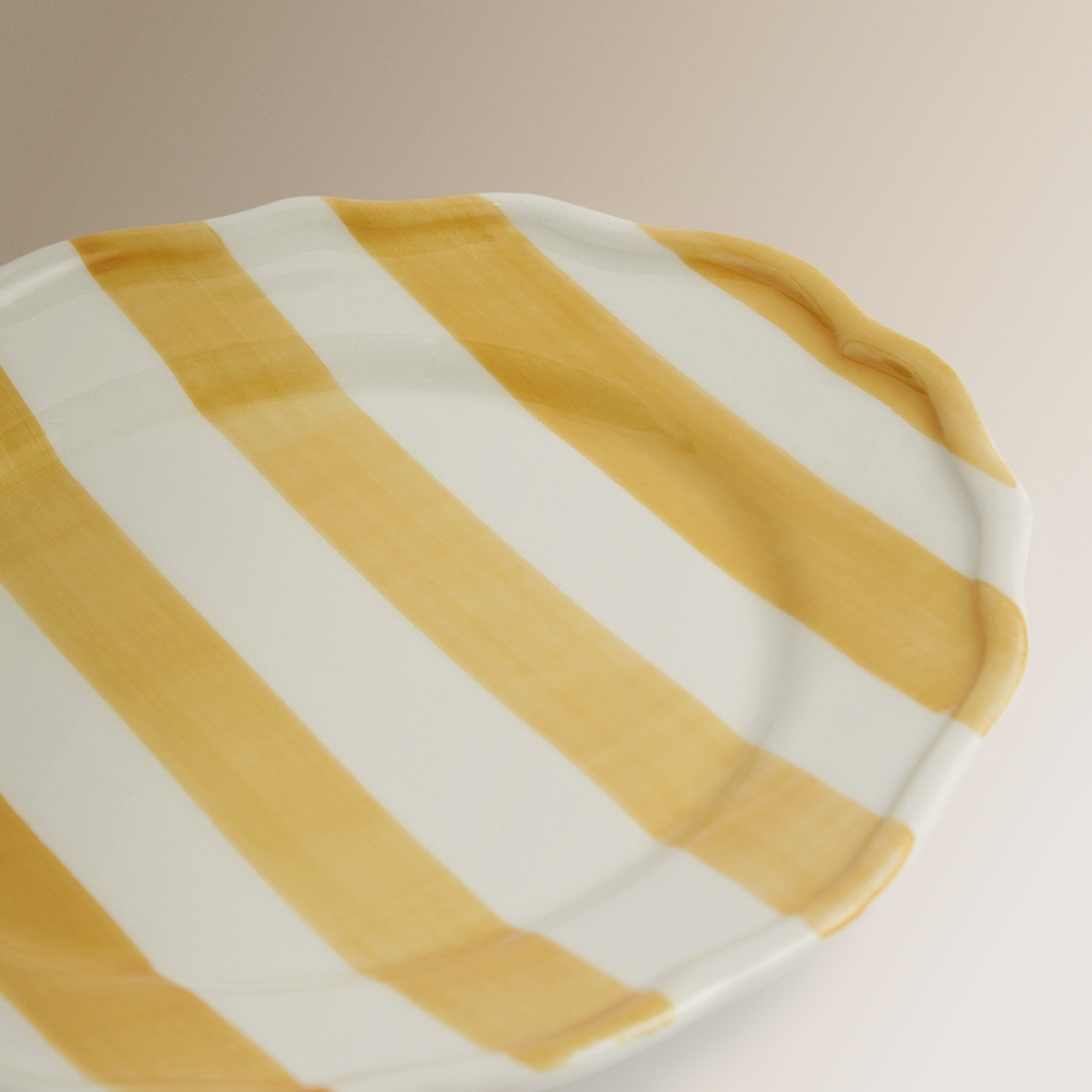 Prato de Sobremesa às Riscas Paradiso Amarelo-4