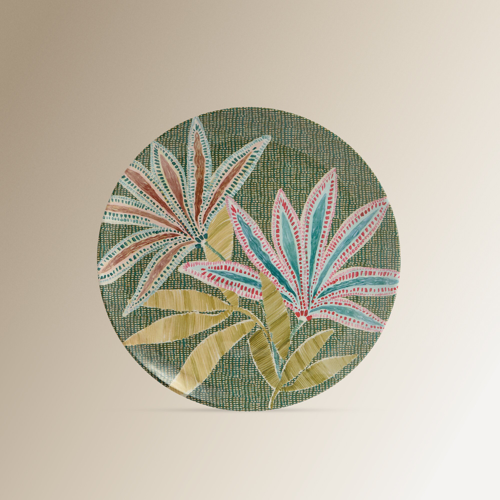 Prato de Sobremesa de Melamina Batuan Verde-1