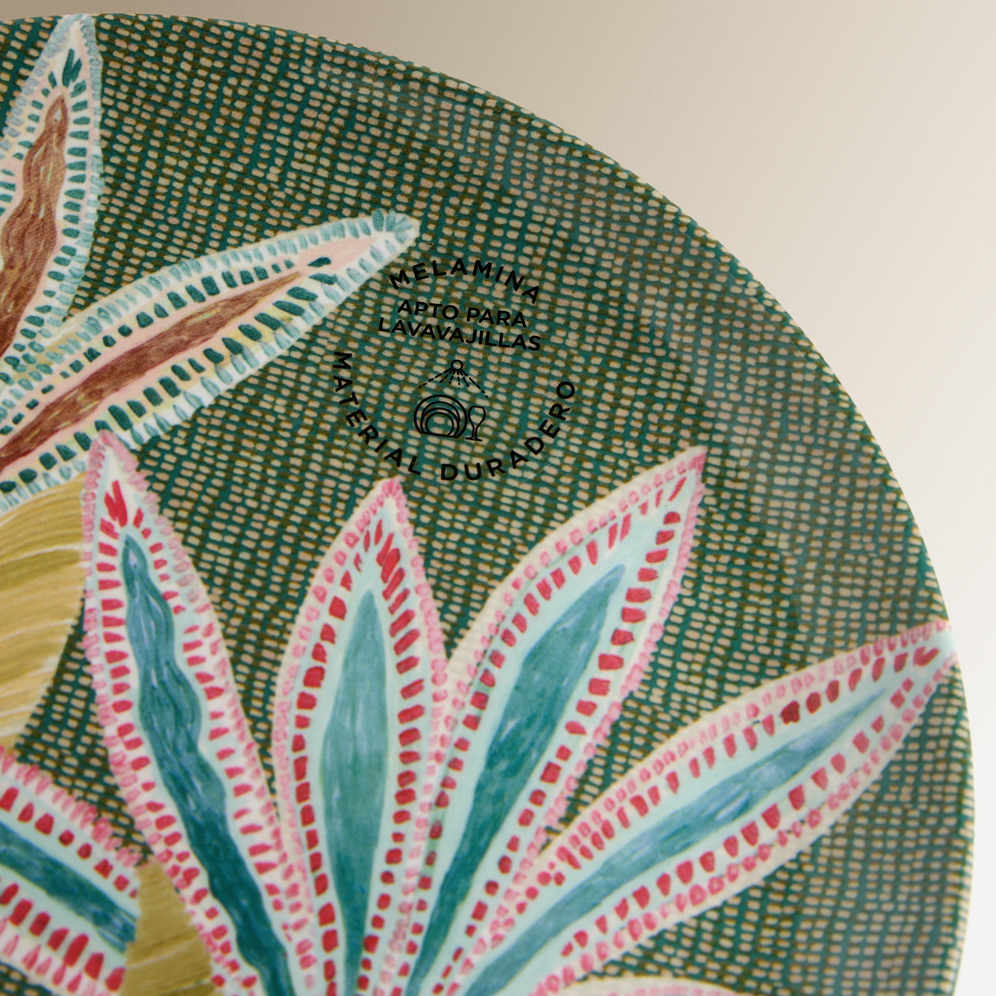 Prato de Sobremesa de Melamina Batuan Verde-5