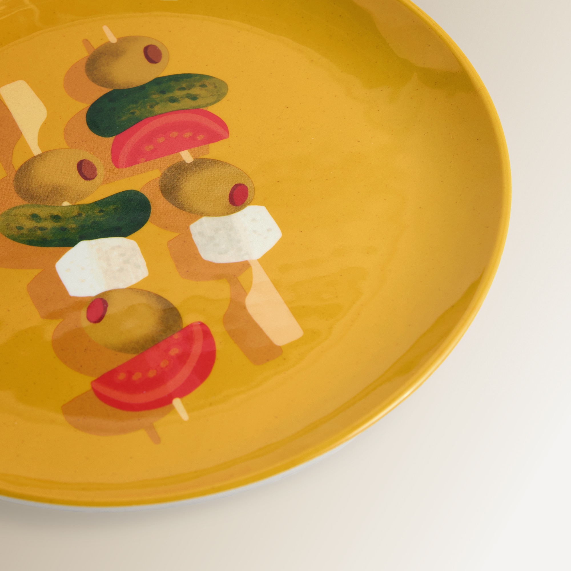 Prato de Sobremesa de Melamina Espetada Mojácar Amarelo-3