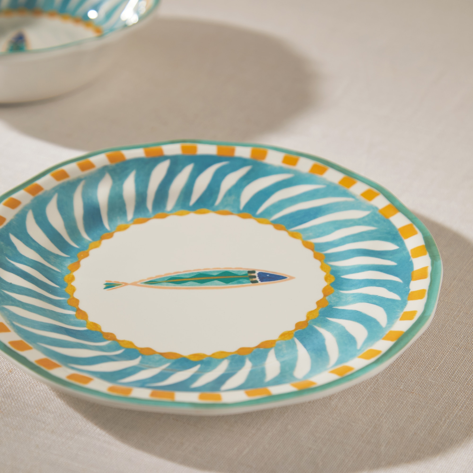 Prato de Sobremesa de Melamina Anchova Atlantis Azul-1