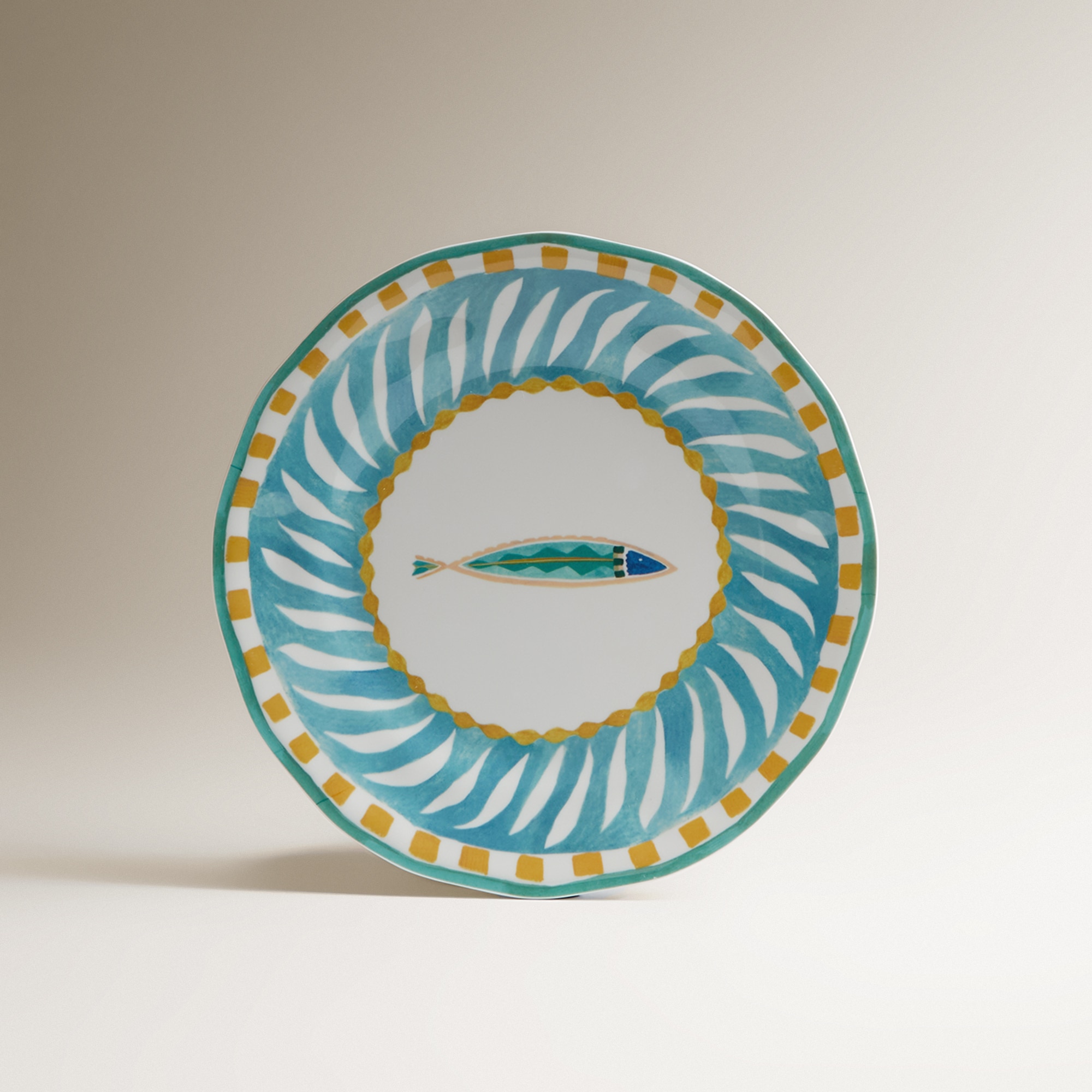 Prato de Sobremesa de Melamina Anchova Atlantis Azul-2