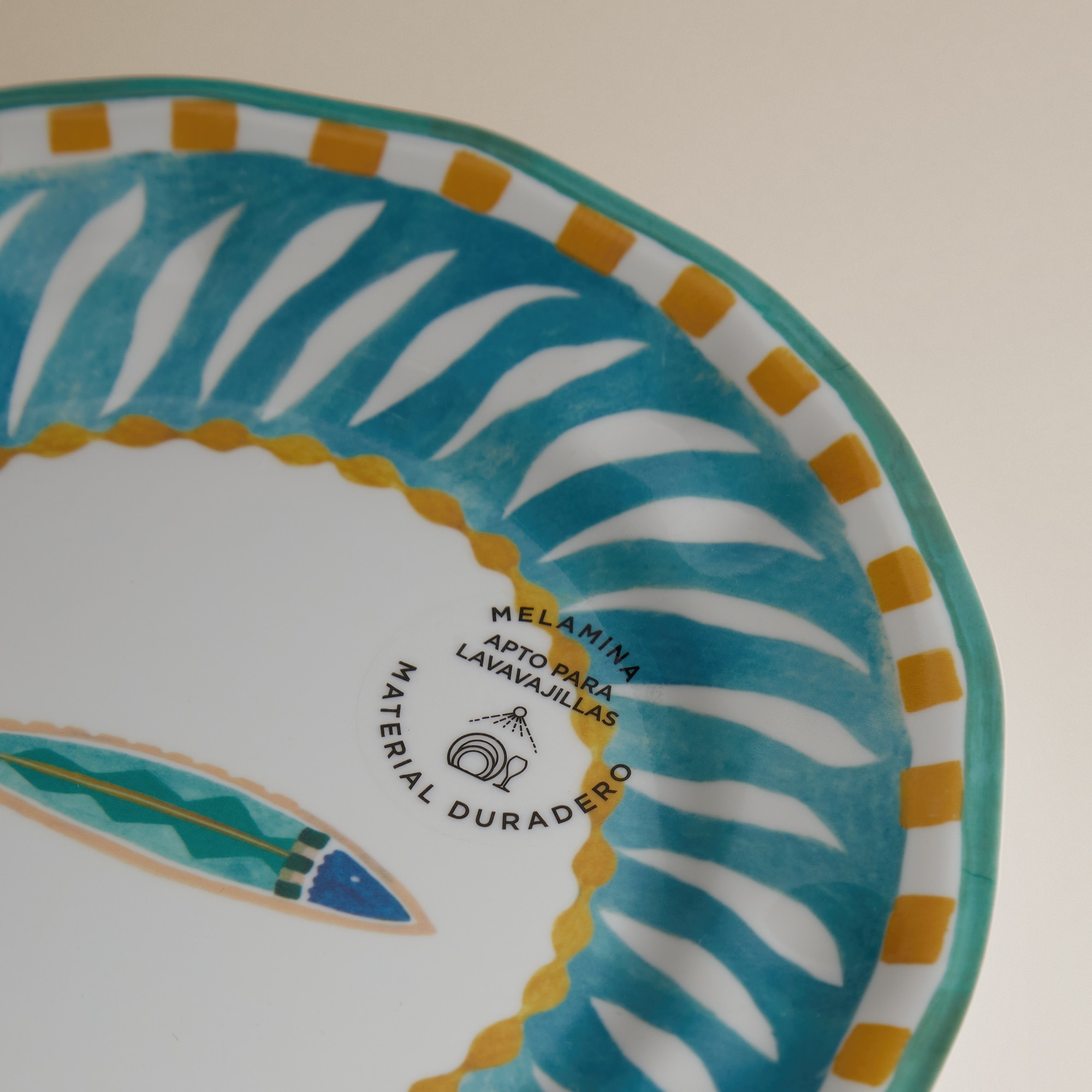 Prato de Sobremesa de Melamina Anchova Atlantis Azul-4