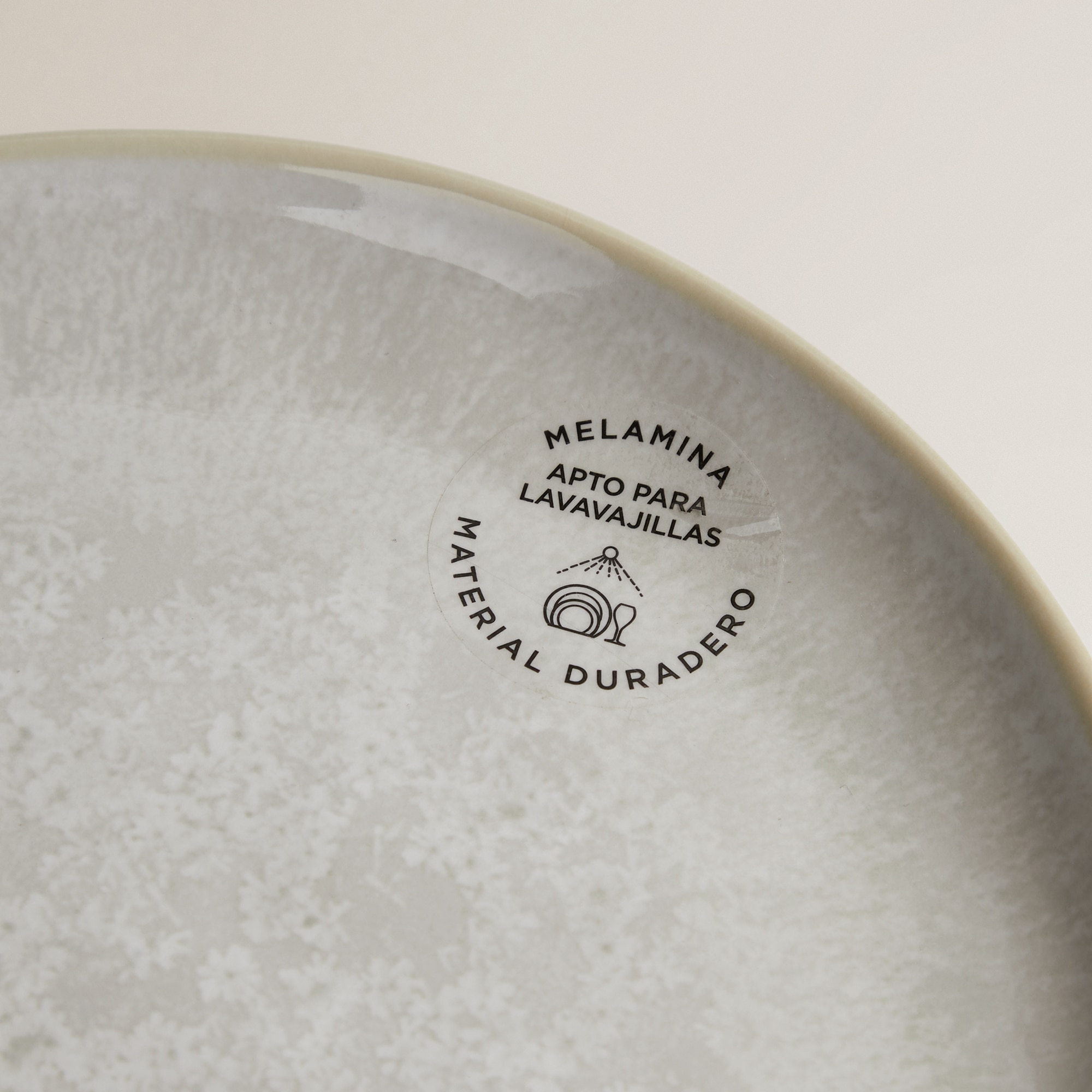 Prato de Sobremesa de Melamina Pisa Branco-4