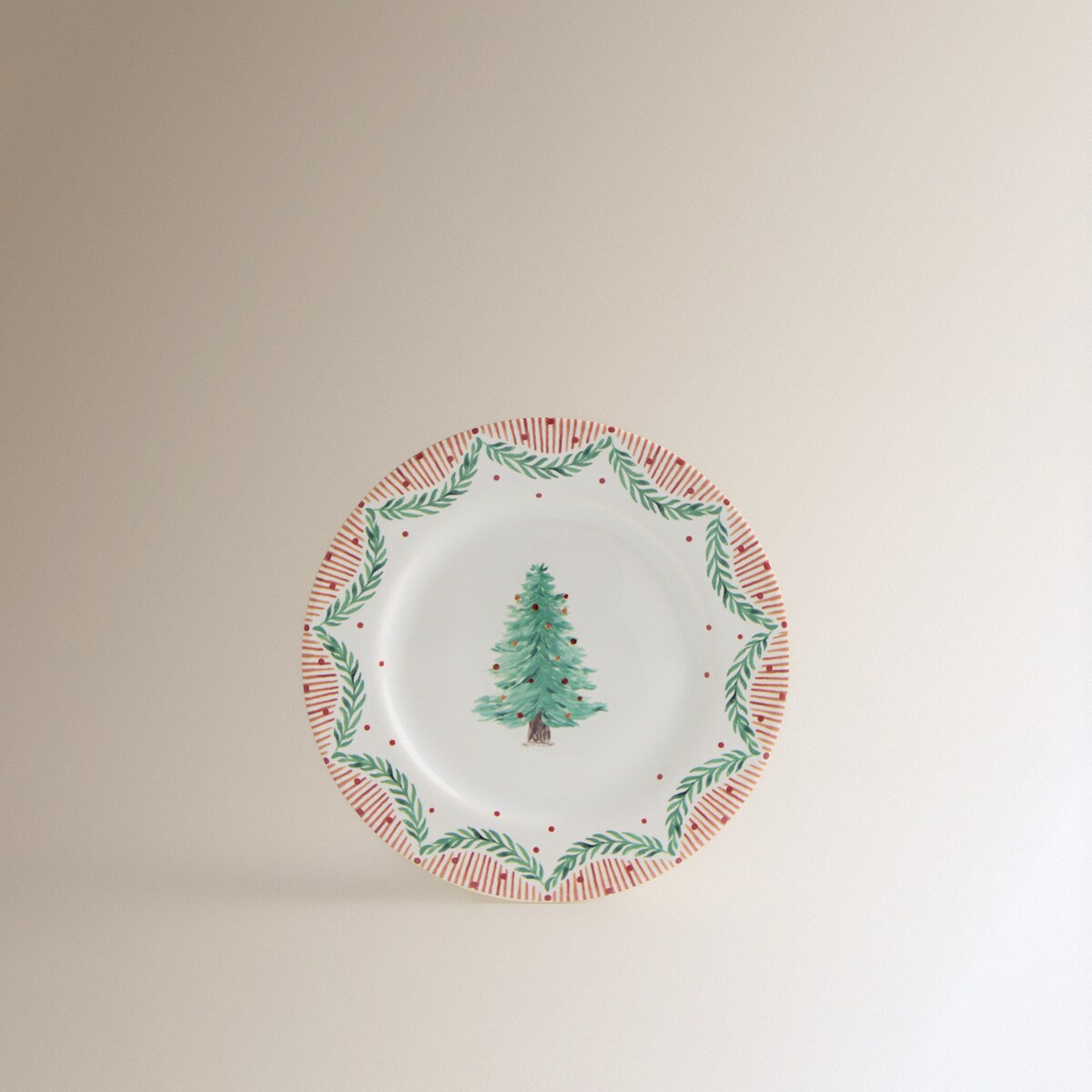 Plato de postre Árbol Christmas Trees Navidad Multicolor-2