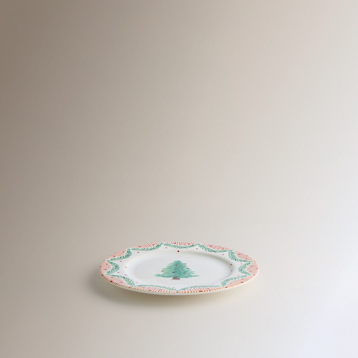 Plato de postre Árbol Christmas Trees Navidad Multicolor-3