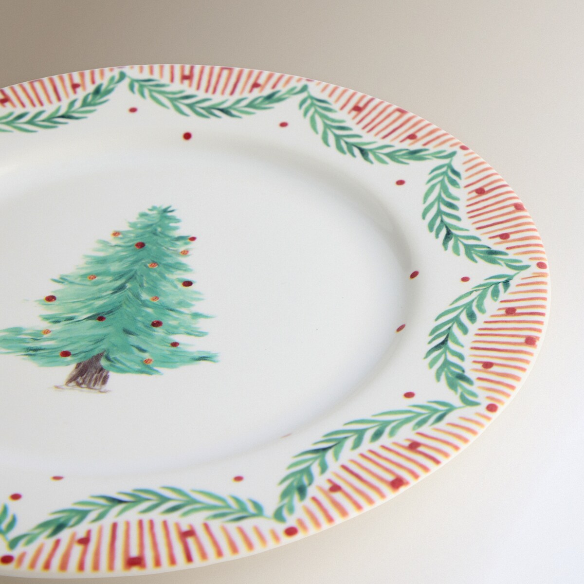 Plato de postre Árbol Christmas Trees Navidad Multicolor-4