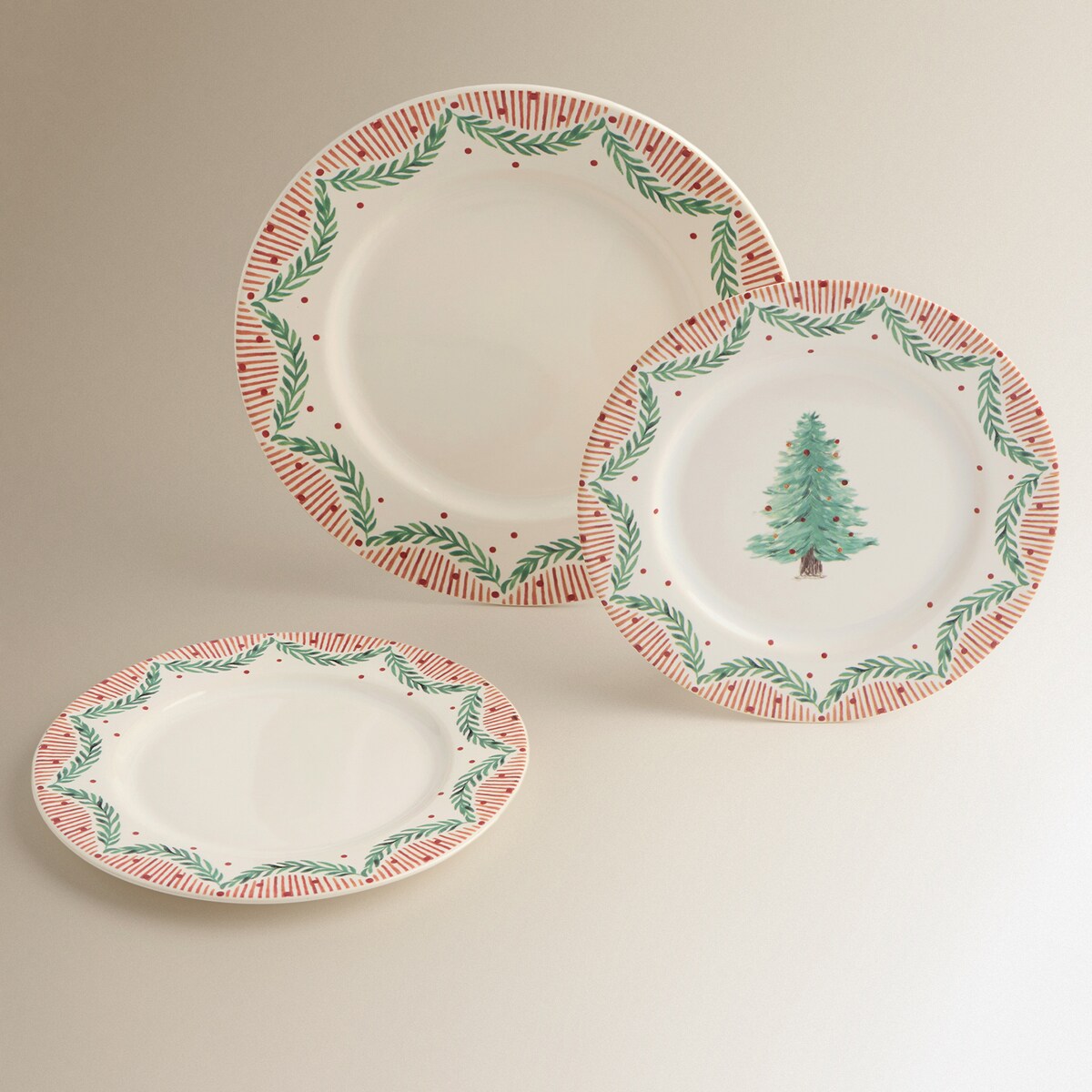 Plato de postre Árbol Christmas Trees Navidad Multicolor-6