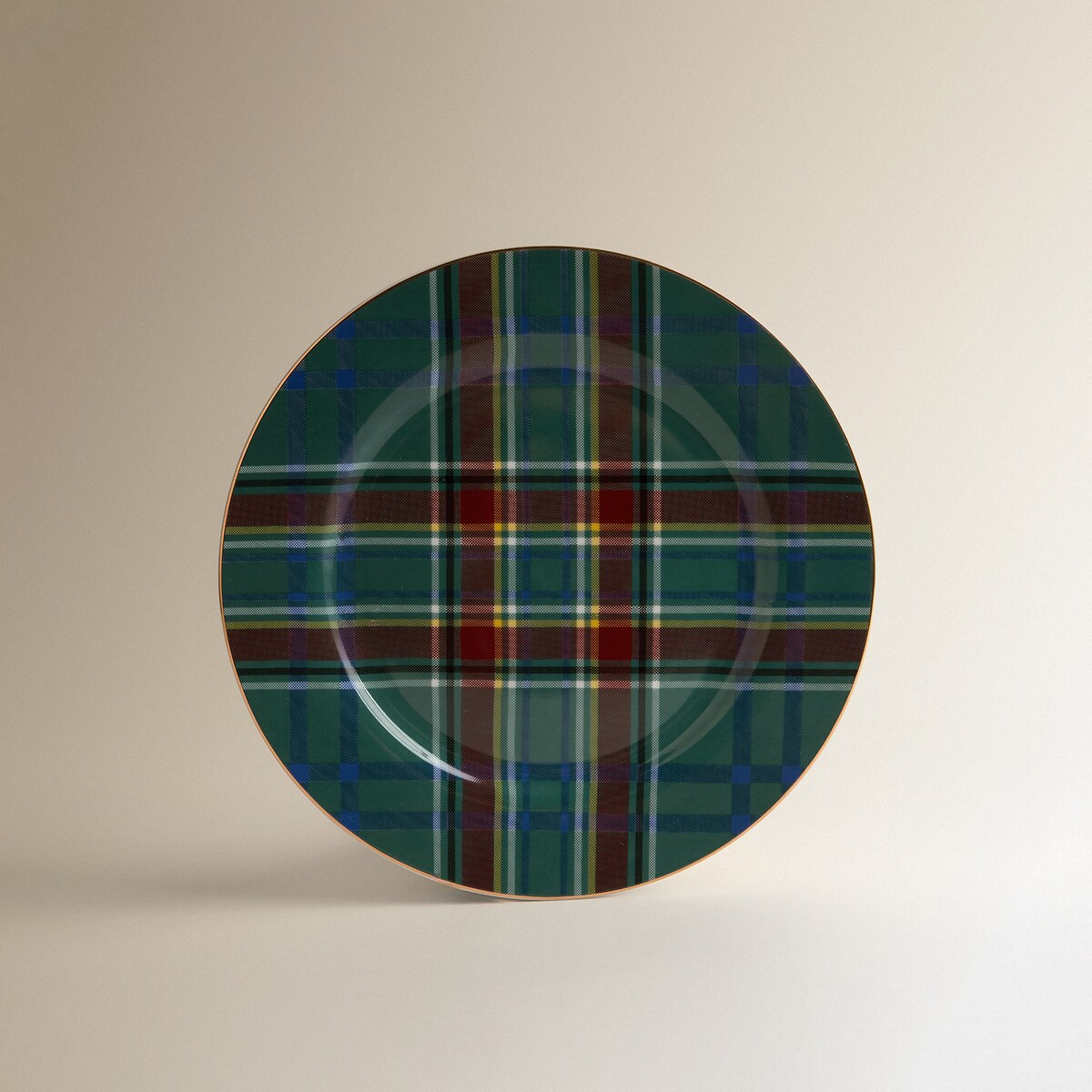 Plato de postre Mckenzie Navidad Verde-2