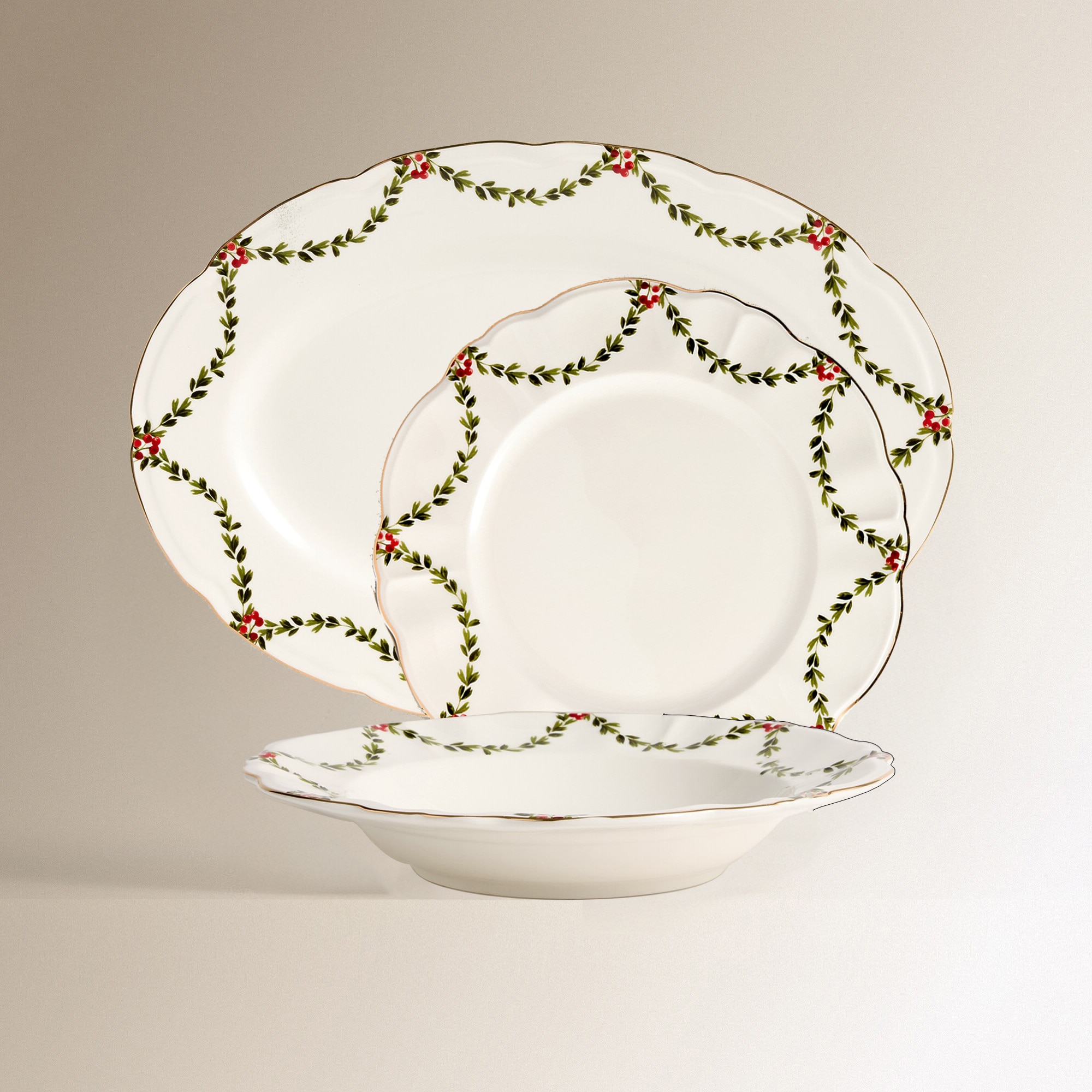 Prato de Sobremesa Mistletoe Multicolor-5