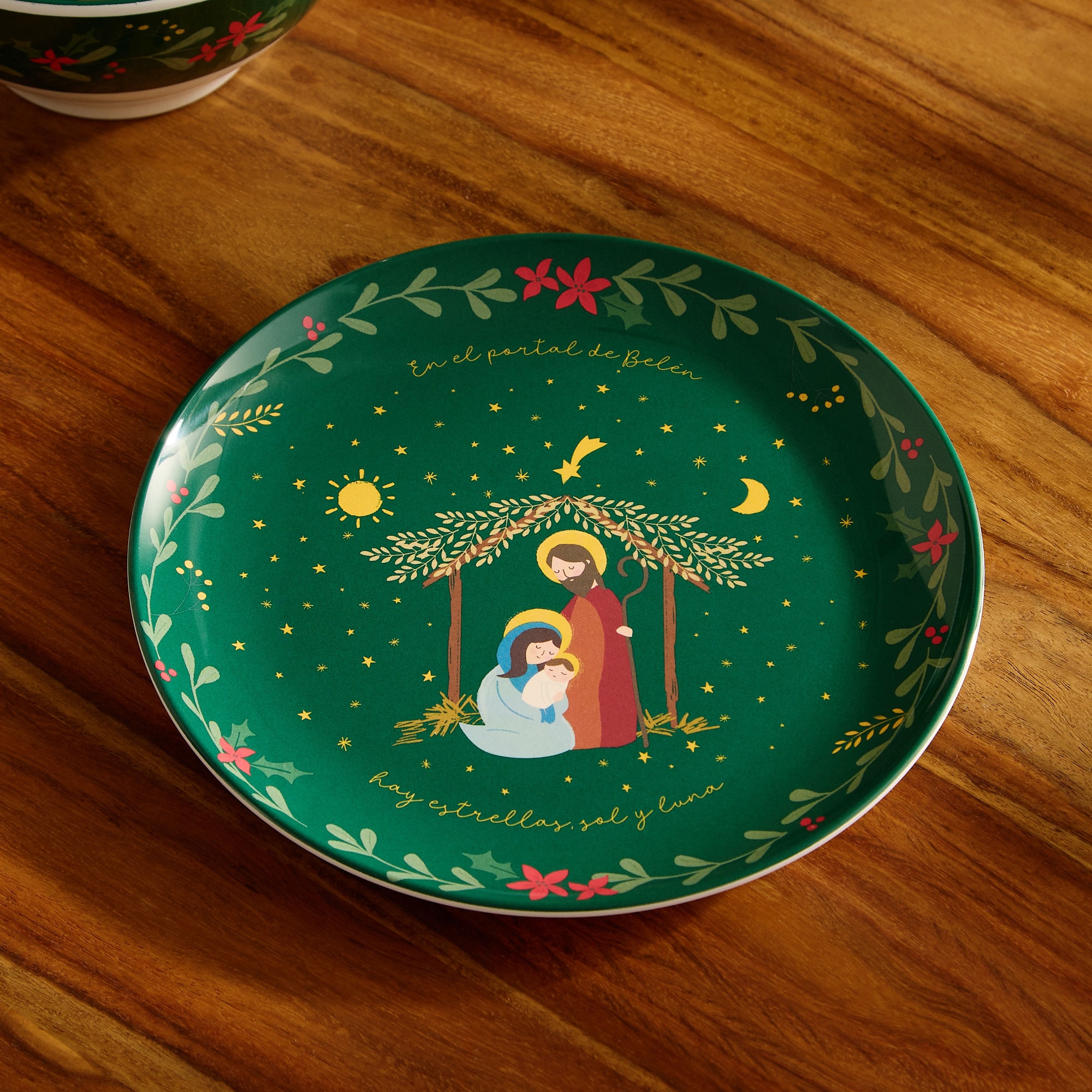 Imagen 0 de Plato de postre de melamina Portal de Belén