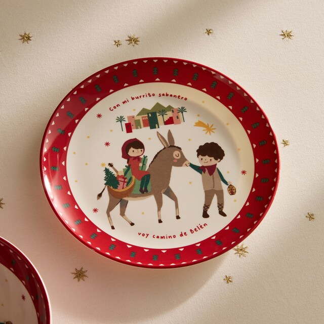 Imagen 0 de Plato de postre de melamina Burrito Sabanero
