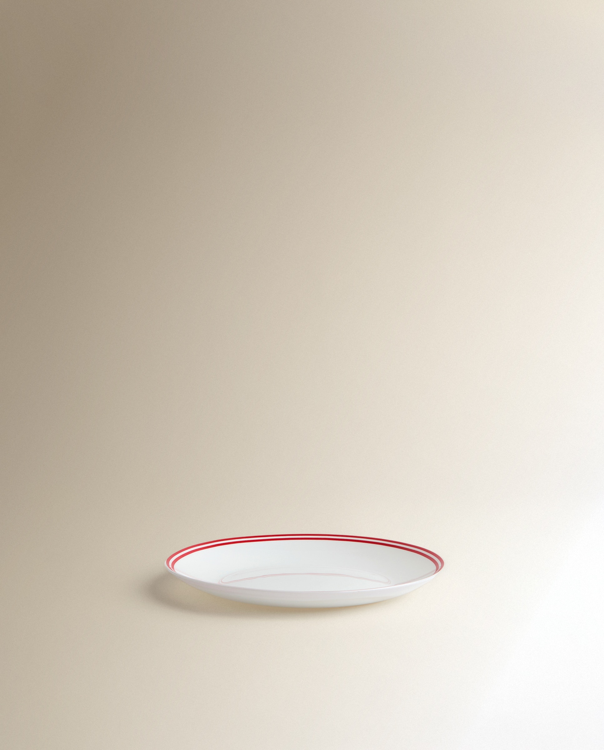Plato de postre de vidrio Orleans Rojo-3