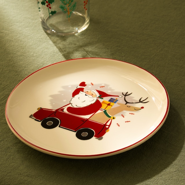 Imagen 0 de Plato de postre Papá Noel Navidad