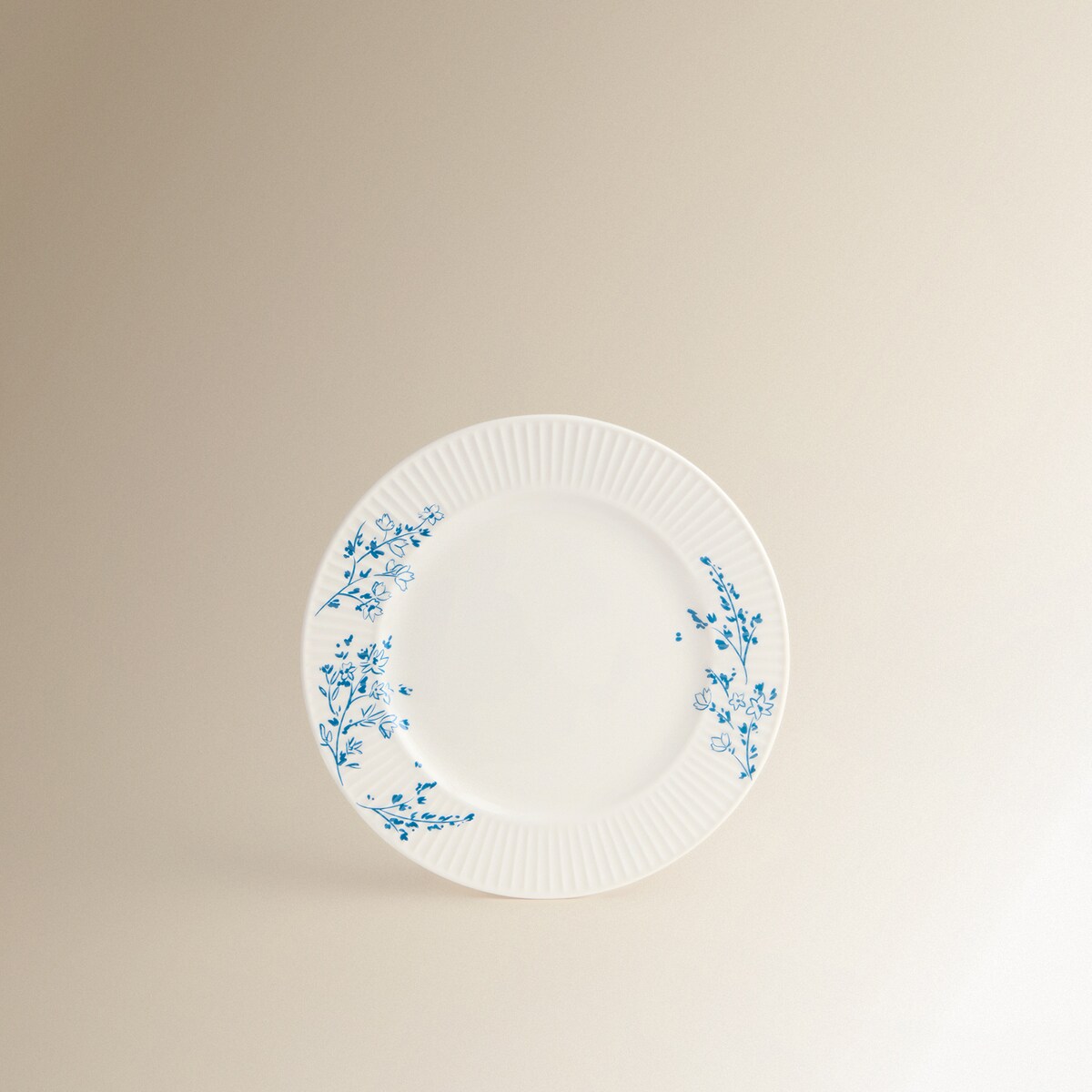 Plato de postre flores Hampton Blanco-2