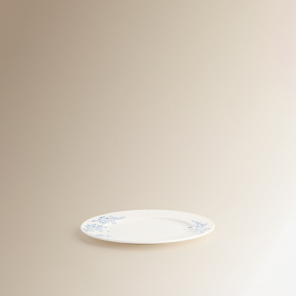 Plato de postre flores Hampton Blanco-3