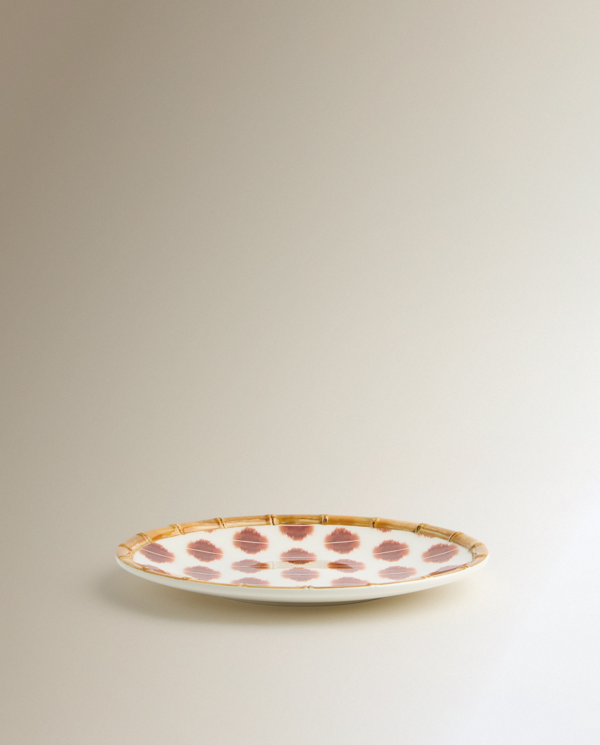 Plato de postre de melamina para exterior Ikat - Naranja Naranja-3