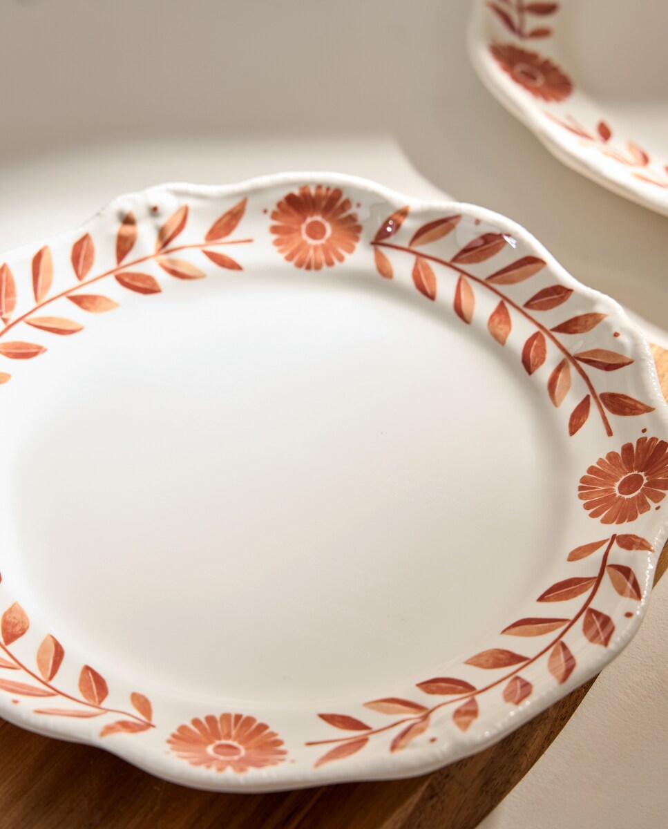 Imagen 0 de Plato de postre de melamina para exterior Fiore Firenze Azul