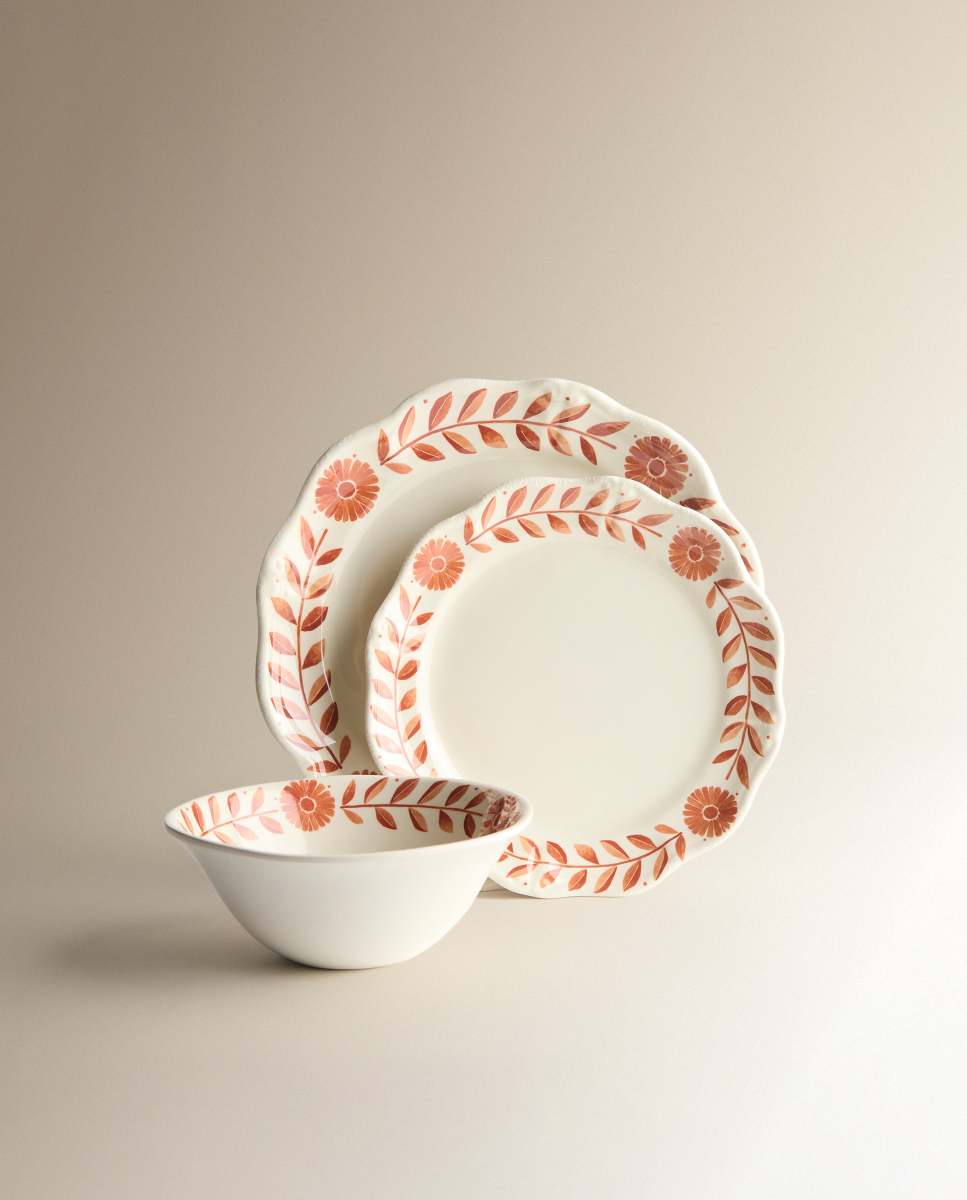 Plato de postre de melamina para exterior Fiore Firenze - Naranja Naranja-5