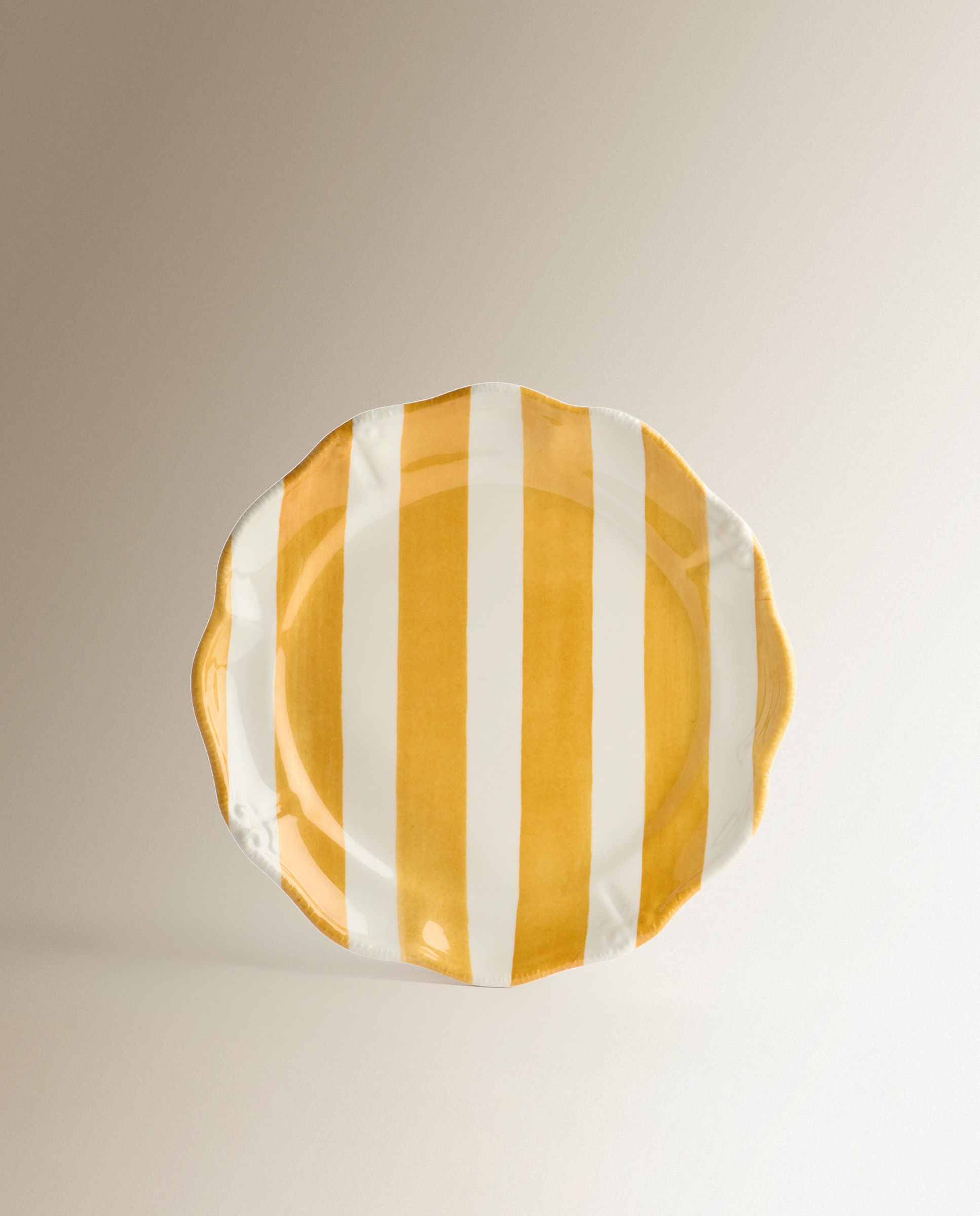 Plato de postre de melamina para exterior Rayas Firenze - Amarillo Amarillo-2