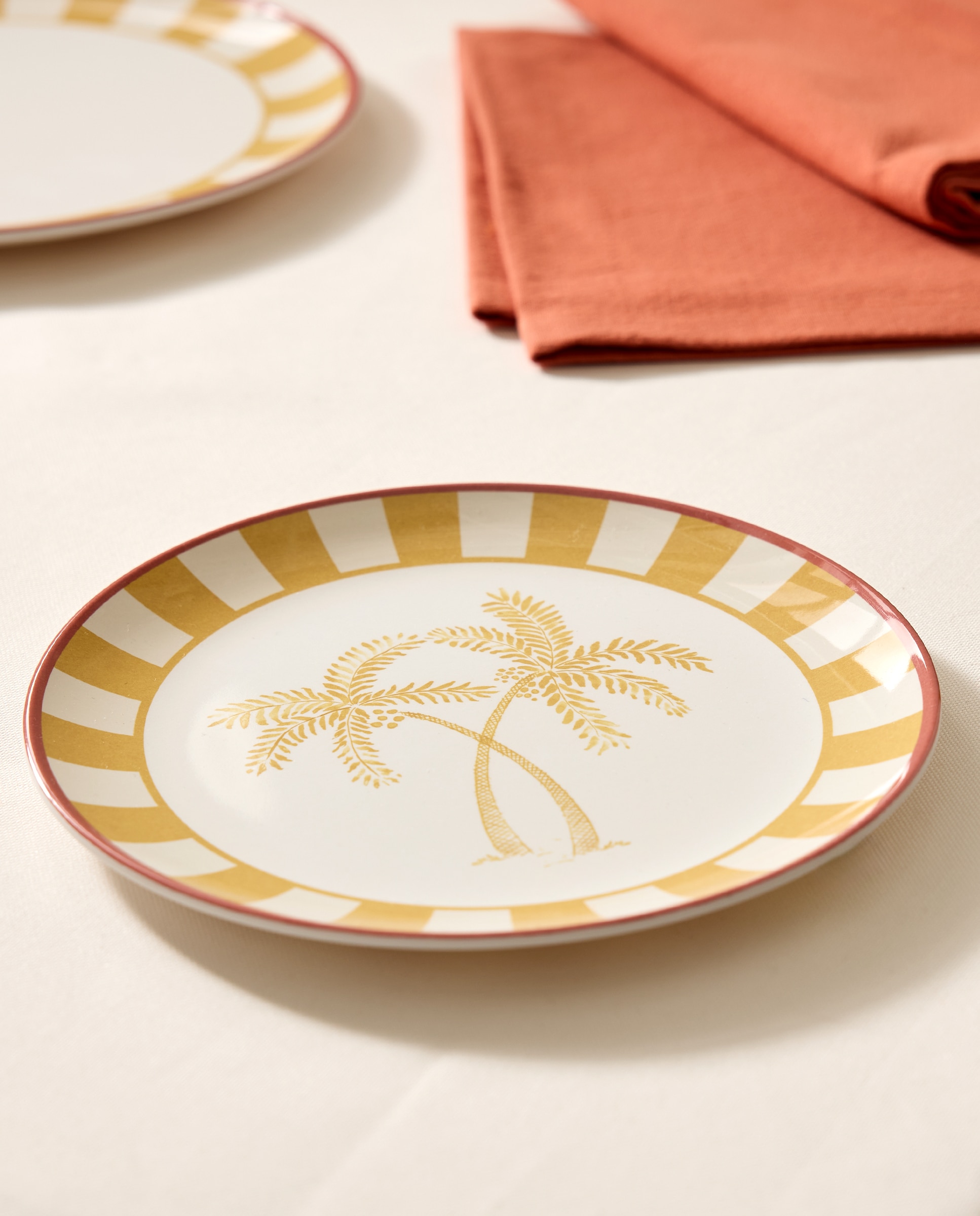 Prato de sobremesa de melamina para exterior Vacances Amarelo-1