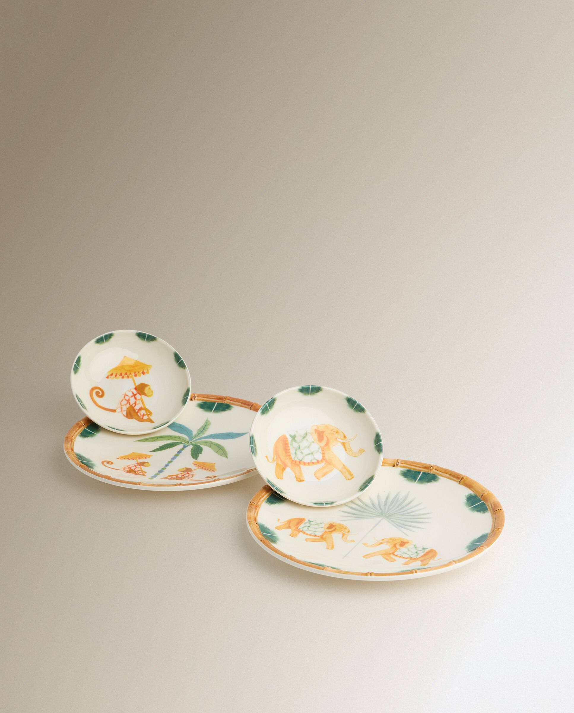 Prato de Sobremesa para Exterior Mono Amali Pet Multicolor-5