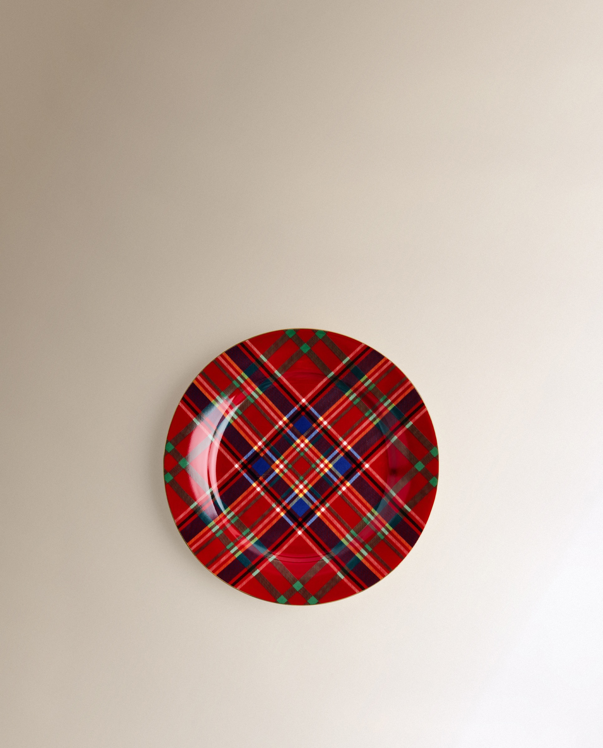 Conjunto de 2 Pratos de Sobremesa McKenzie Natal Vermelho-2