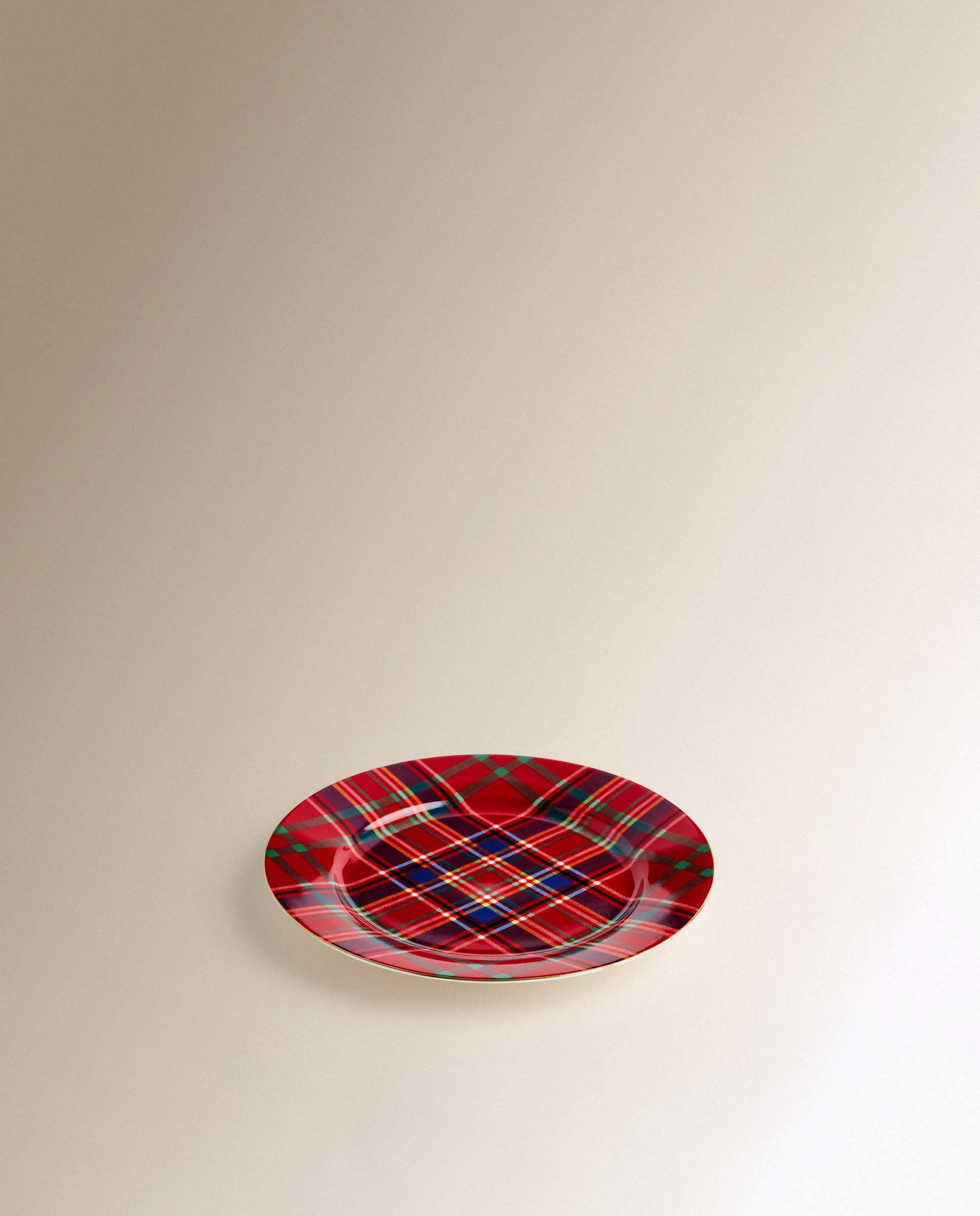 Conjunto de 2 Pratos de Sobremesa McKenzie Natal Vermelho-3