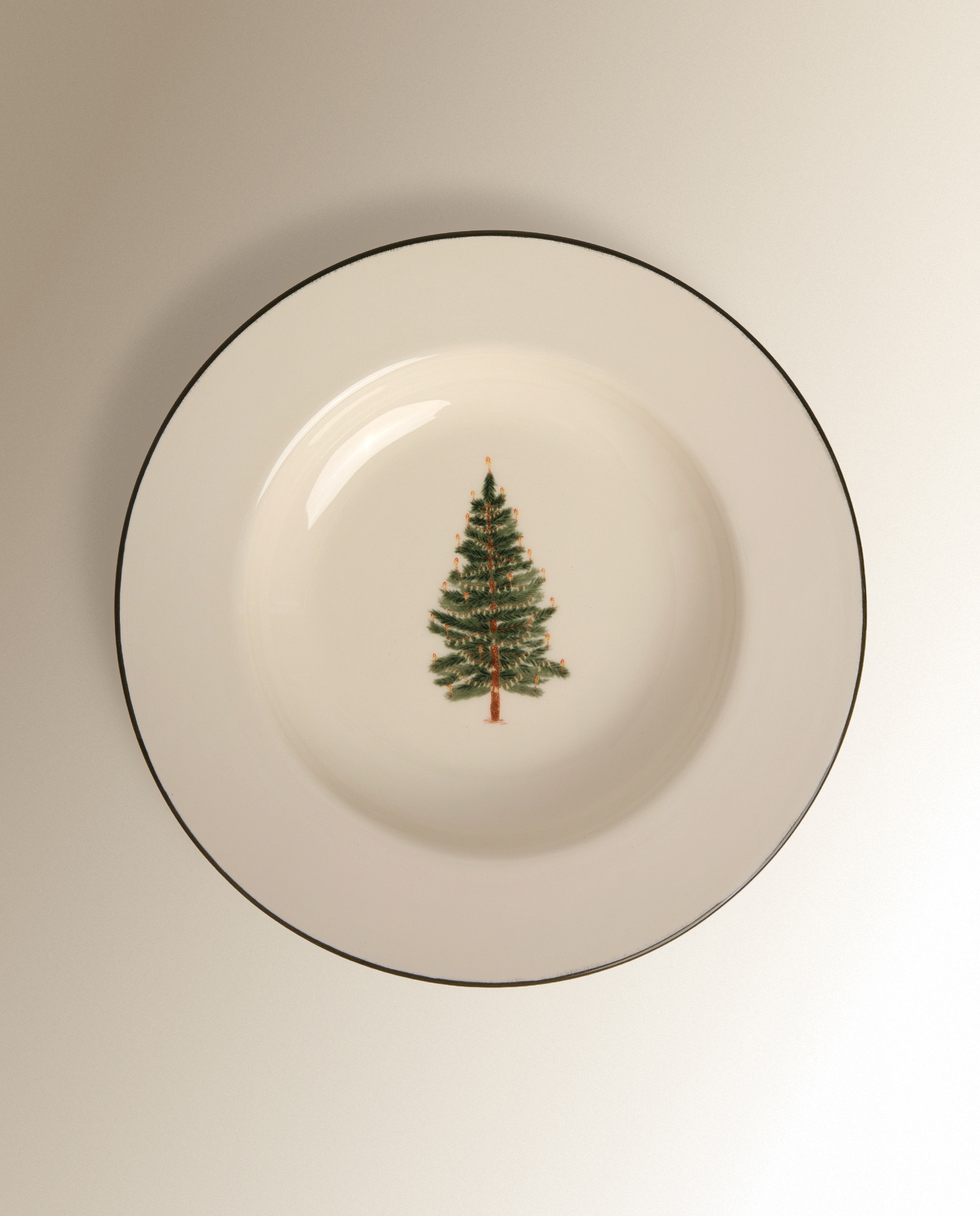 Plato hondo Alpes Navidad - Blanco Blanco-2