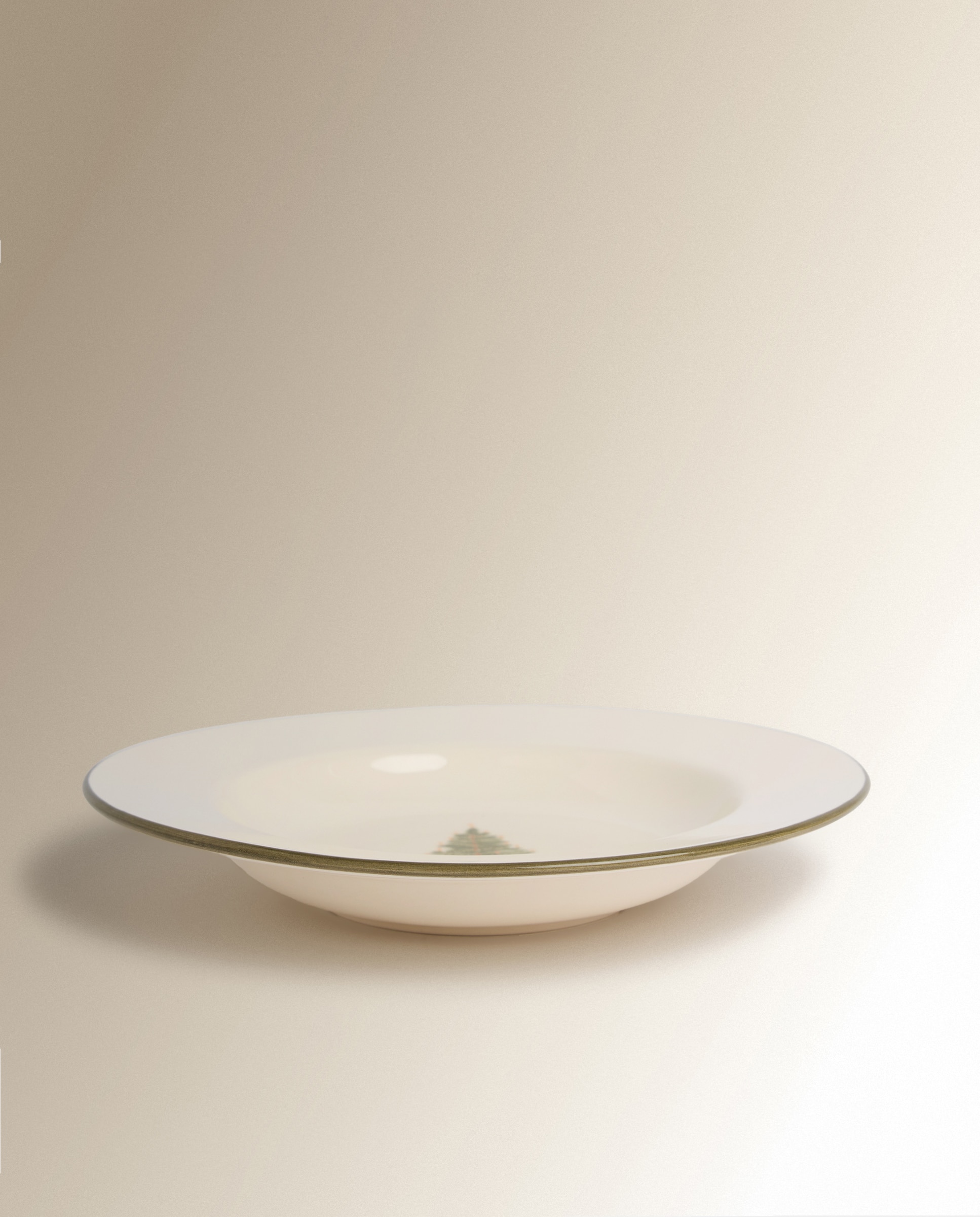 Plato hondo Alpes Navidad - Blanco Blanco-3