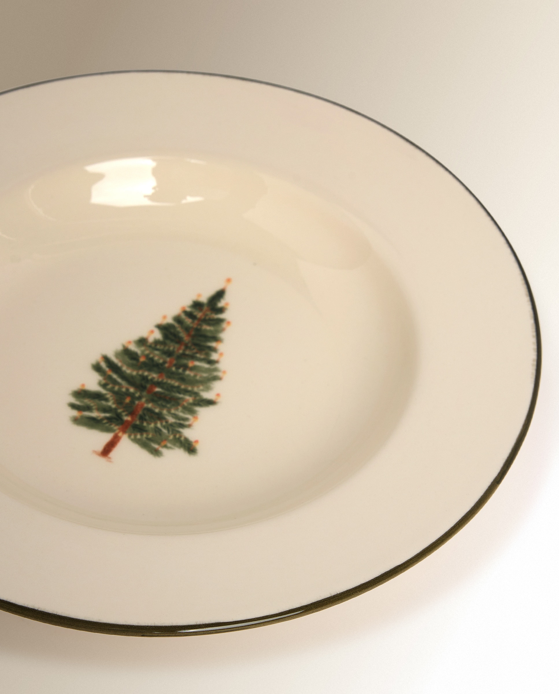Plato hondo Alpes Navidad - Blanco Blanco-4