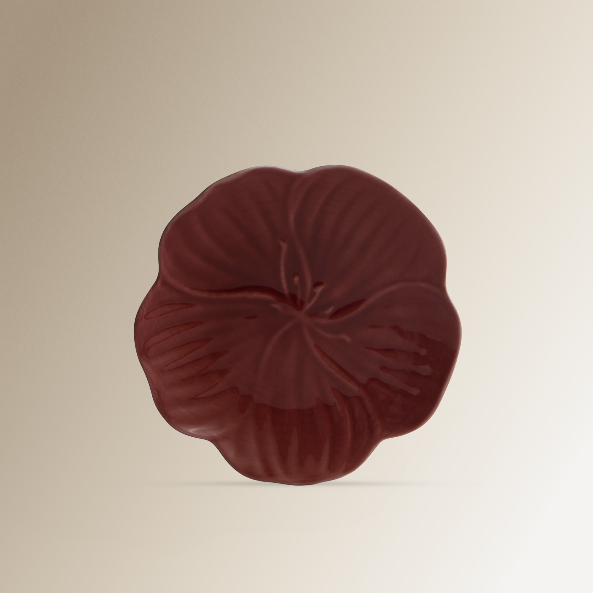 Prato de pão em forma de flor Polka Malva-1