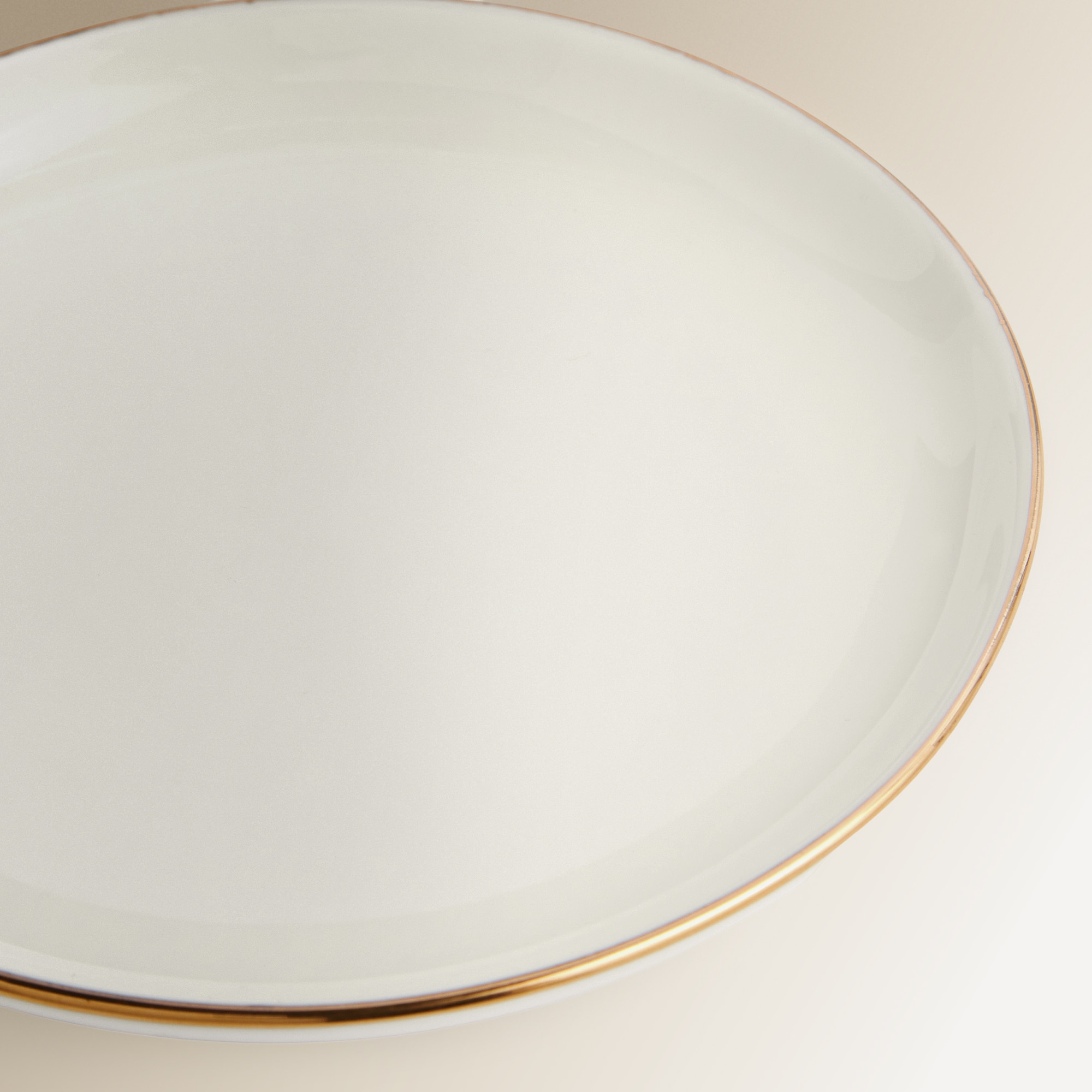 Prato de Pão com Fio Dourado Bone China Branco-3