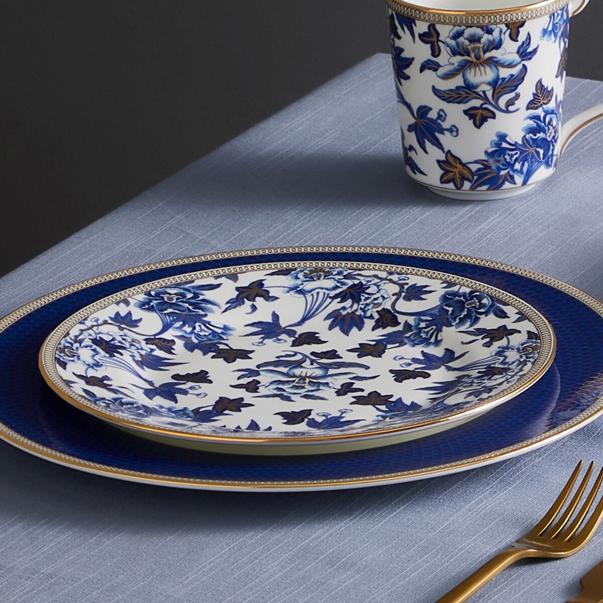 Prato para Biscoitos de Chá Hibiscus Azul-6