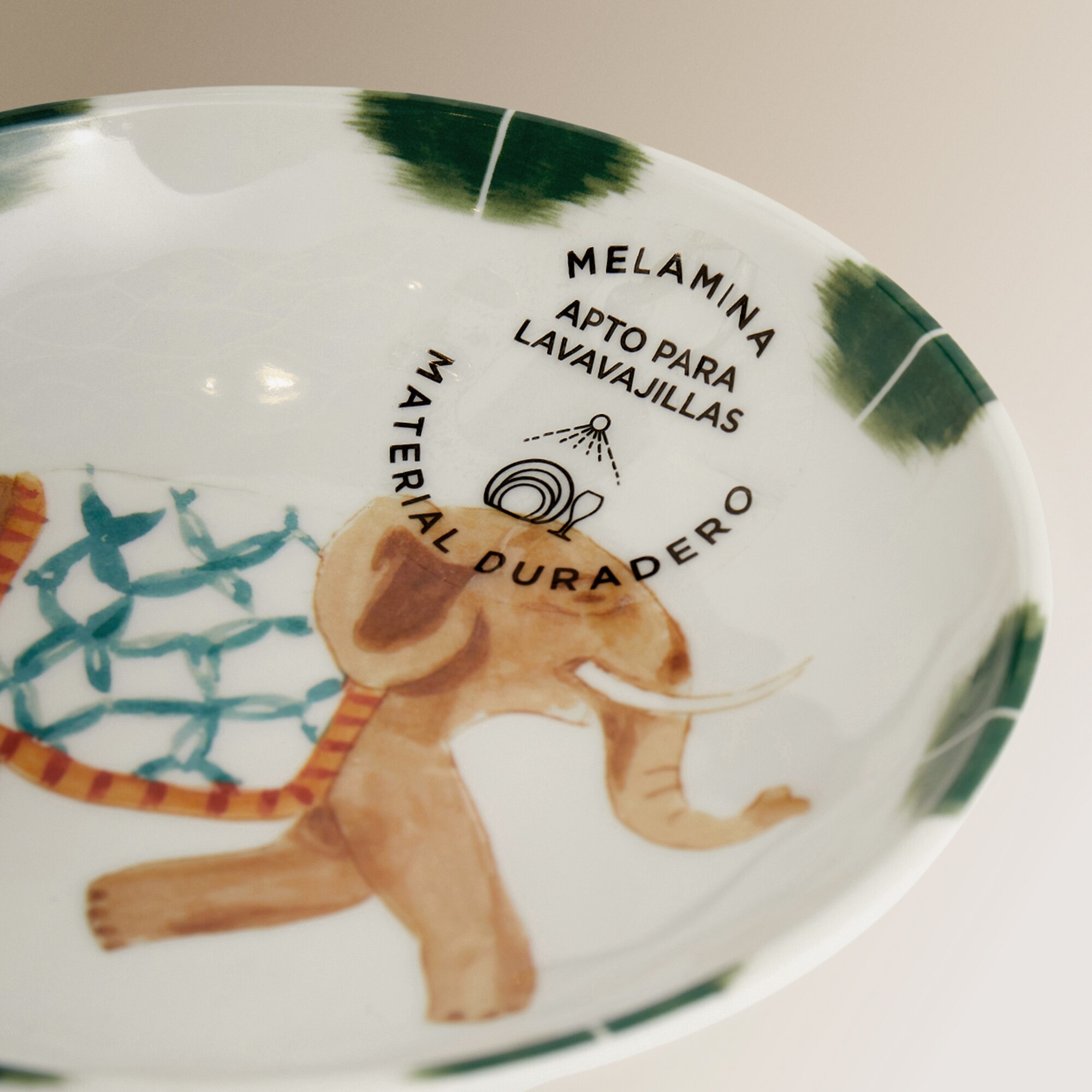 Prato de Pão de Melamina Elefante Amali Multicolor-4
