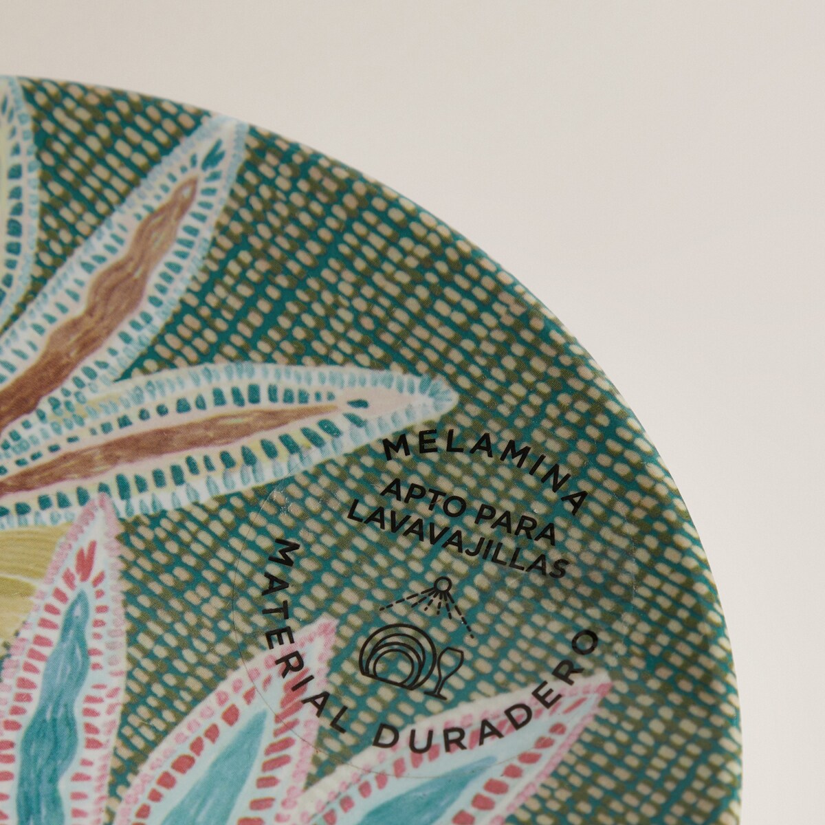 Plato de pan de melamina Batuan El Corte Inglés Verde-4