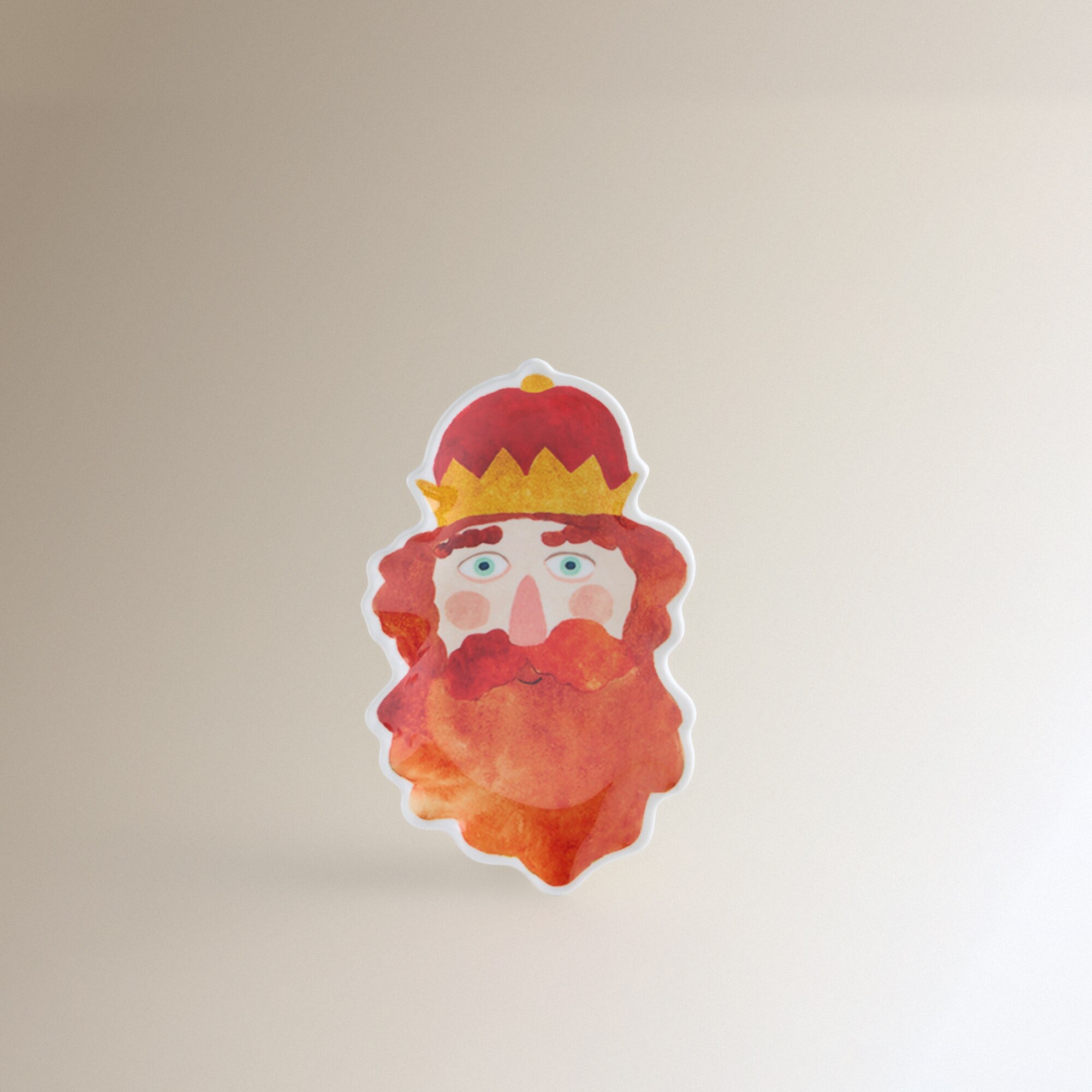 Prato de Pão de Melamina Gaspar Reis Magos Natal Multicolor-2