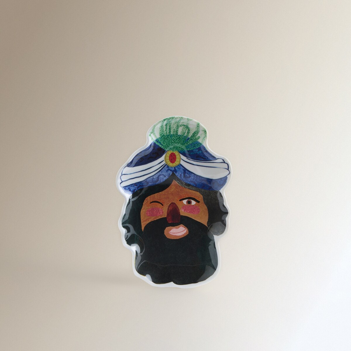 Prato de Pão de Melamina Baltazar Reis Magos Natal Multicolor-2