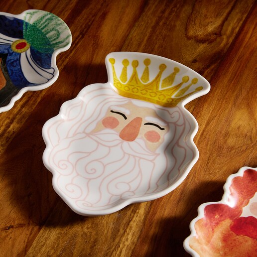 Plato de pan de melamina Melchor Reyes Magos Navidad
