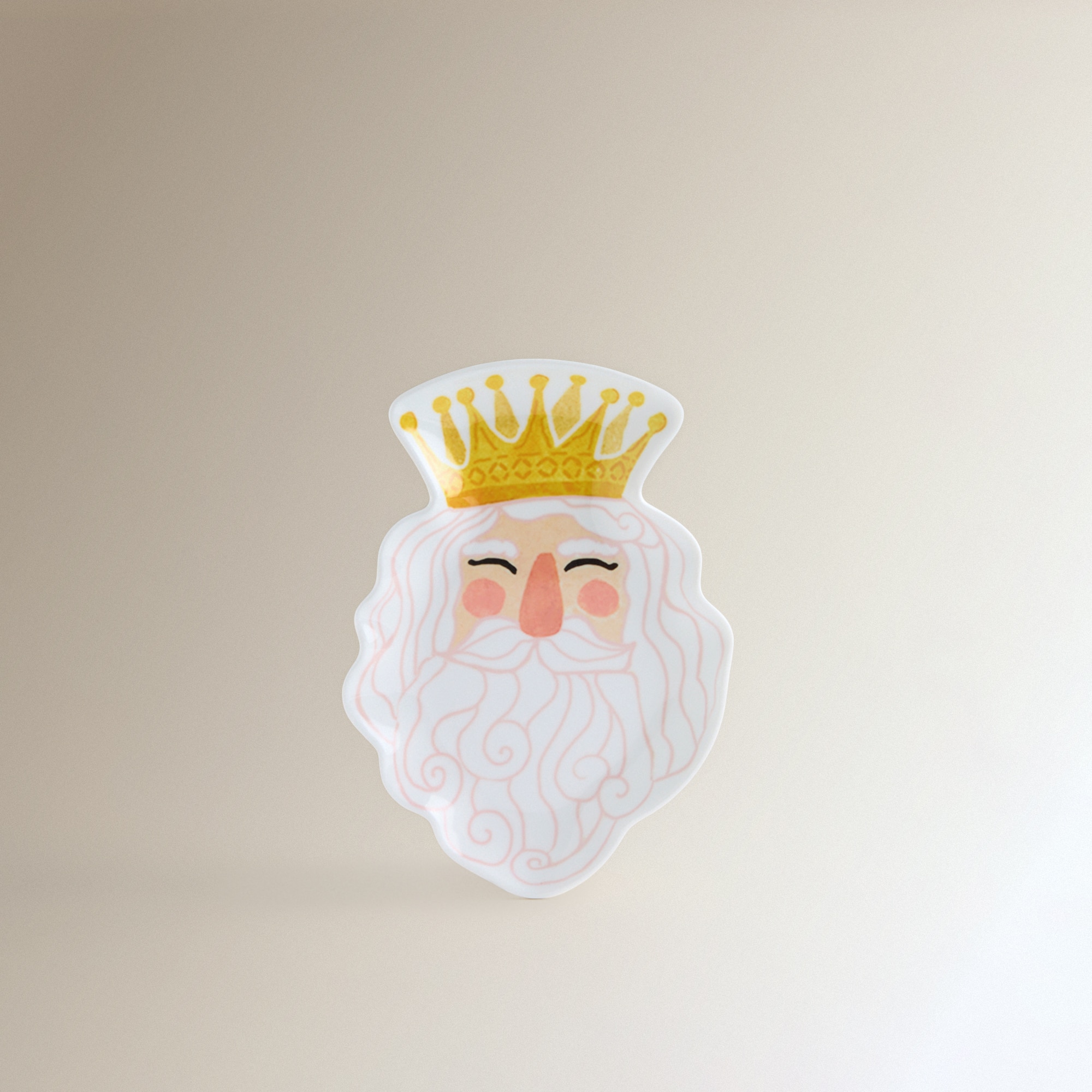 Prato de Pão de Melamina Belchior Reis Magos Natal Multicolor-2