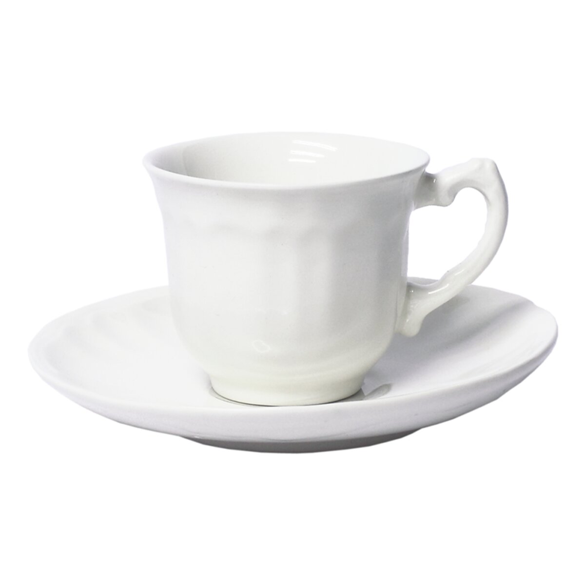 Chávena de café com prato Naranco Blanco San Claudio Branco-1